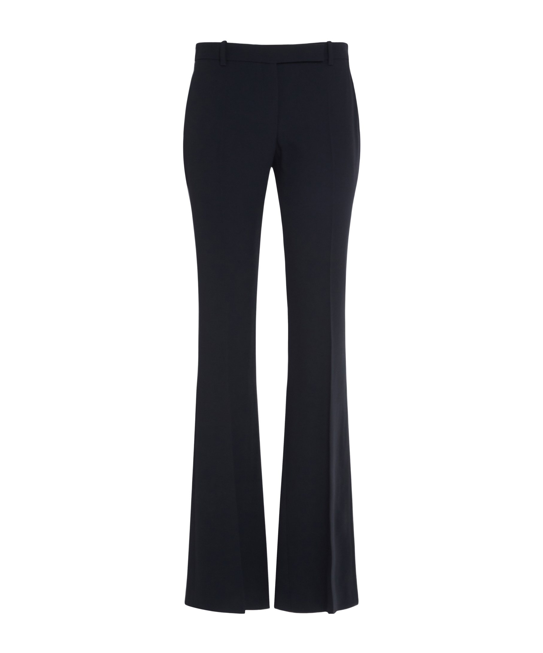 Alexander Mcqueen Casual Flared Leg Trousers With Belt Loops In Black