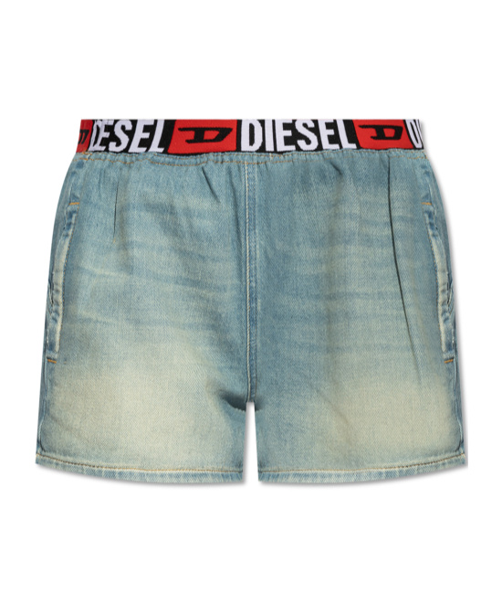Diesel De-skep-s Denim Shorts In Green