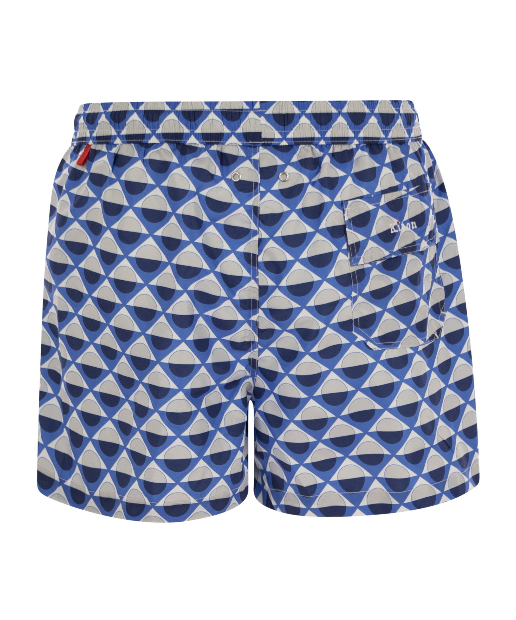 Kiton Patterned Beach Boxers In Blue