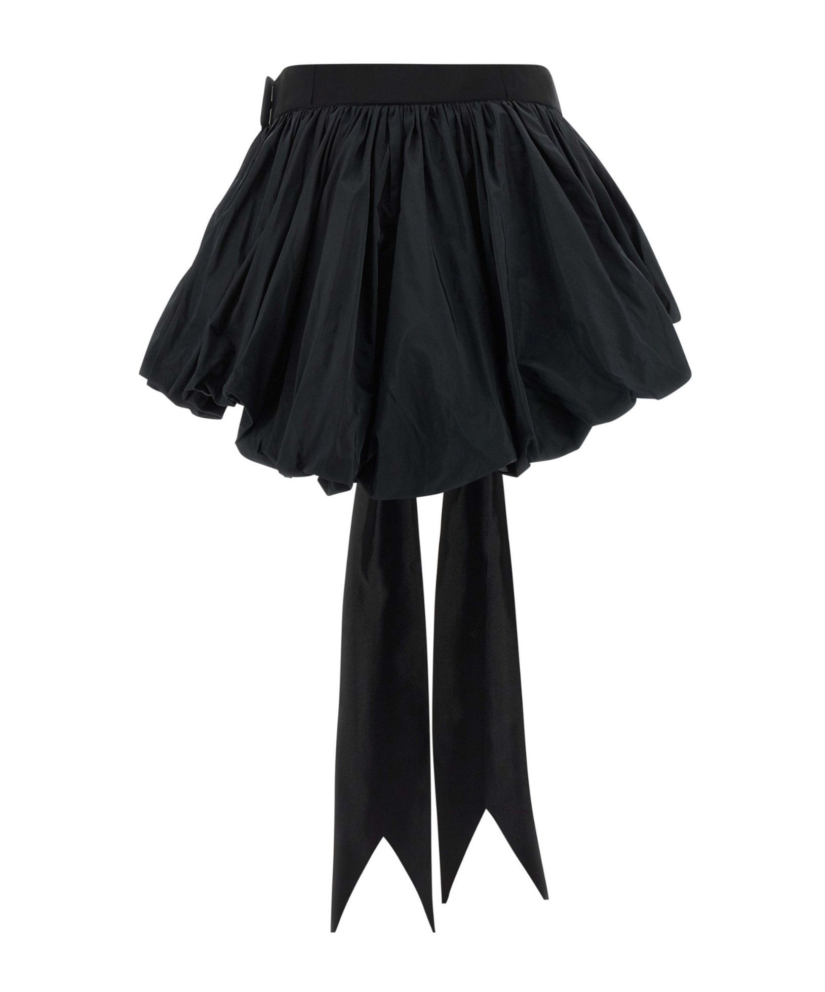 Dsquared2 High Waist Ruffled Skirt Bow Detail In Black