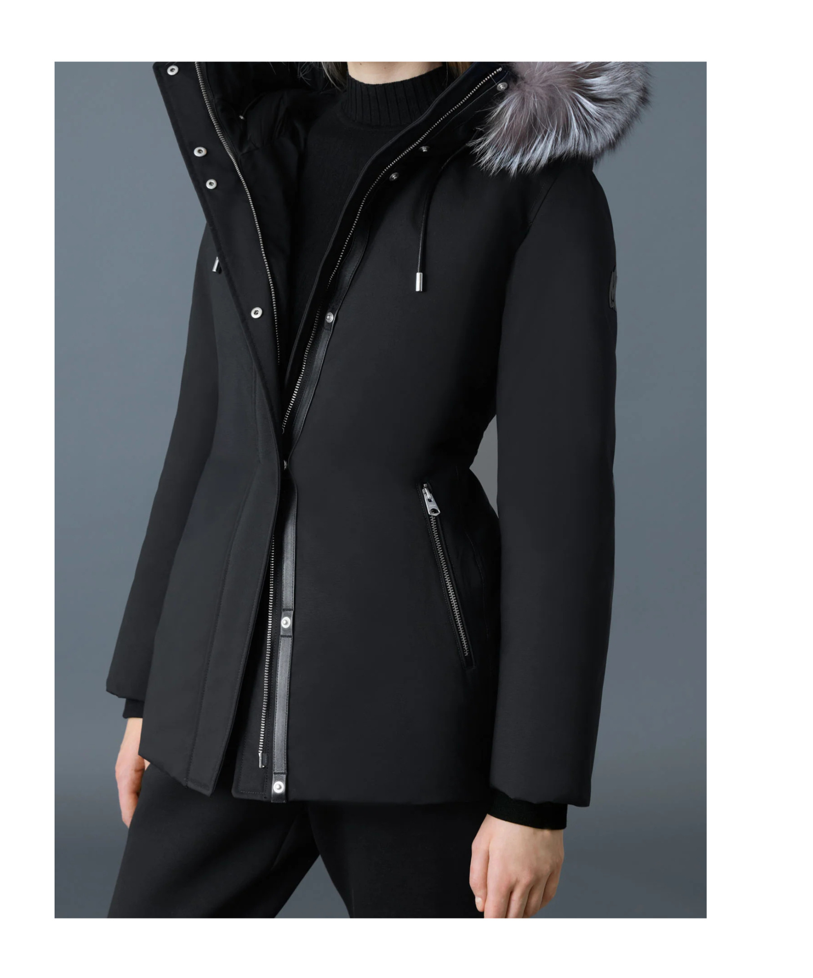 Mackage Long-sleeved Down Jacket In Blue
