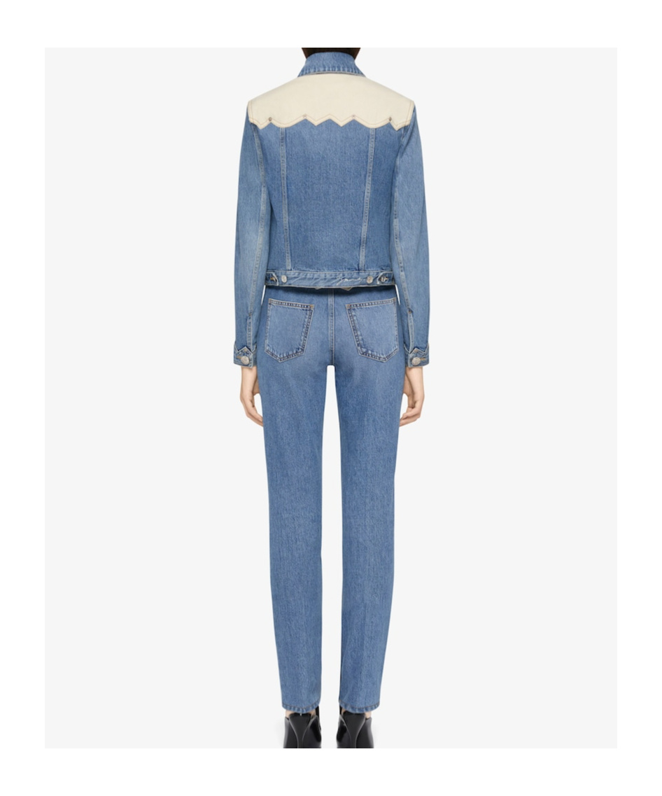 Givenchy Jacket In Denim With Yoke In Blue