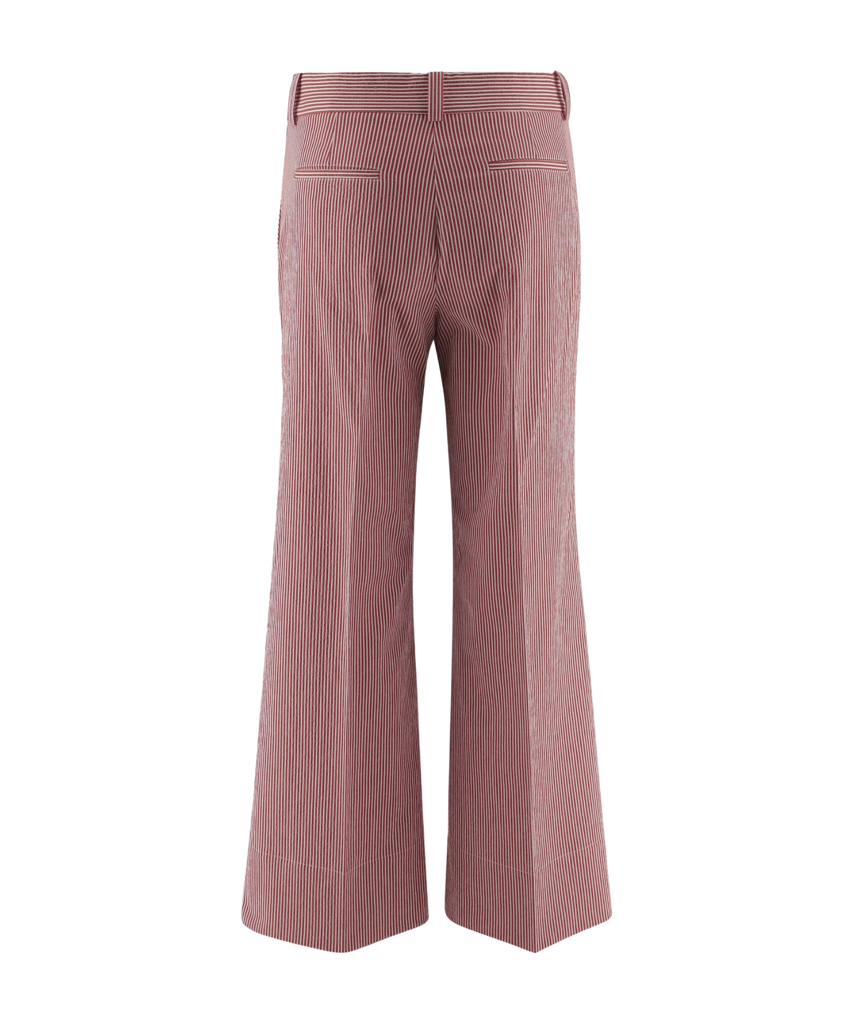 Shop Ql2 Striped Casual Pants In Nude