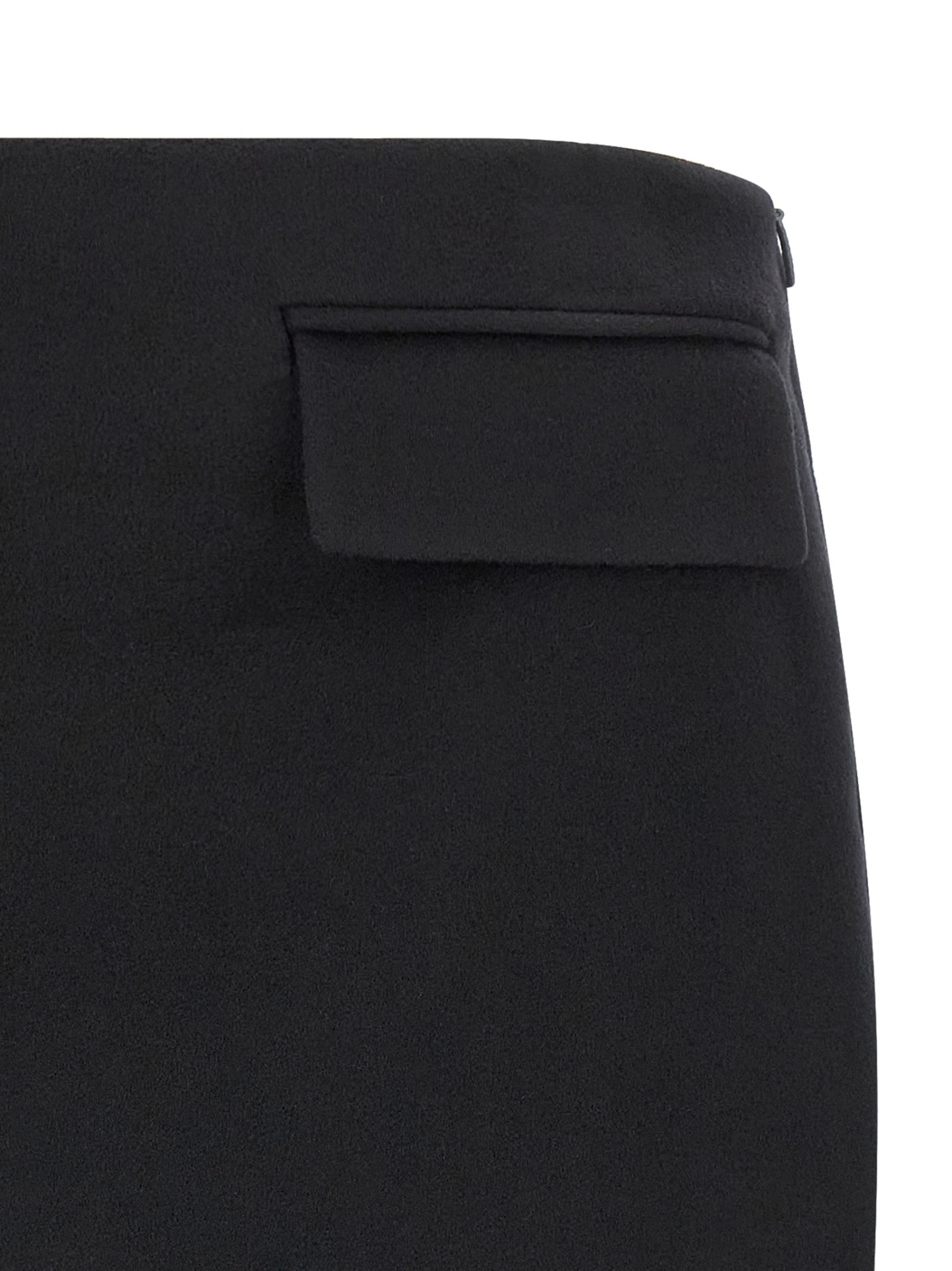 Ferragamo Flap-pocket Mini Skirt In Black
