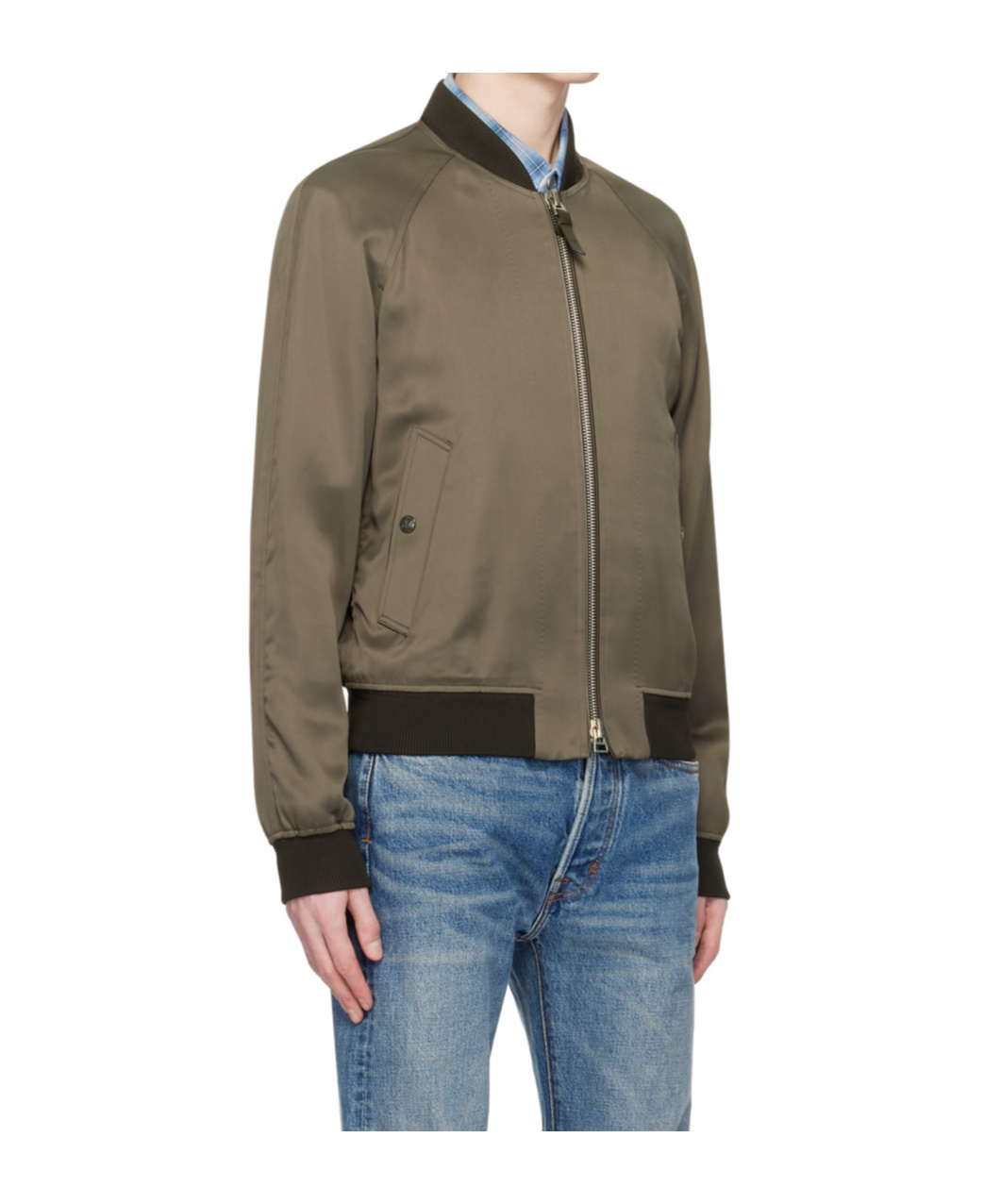 Tom Ford Long Sleeve Casual Jacket In Brown