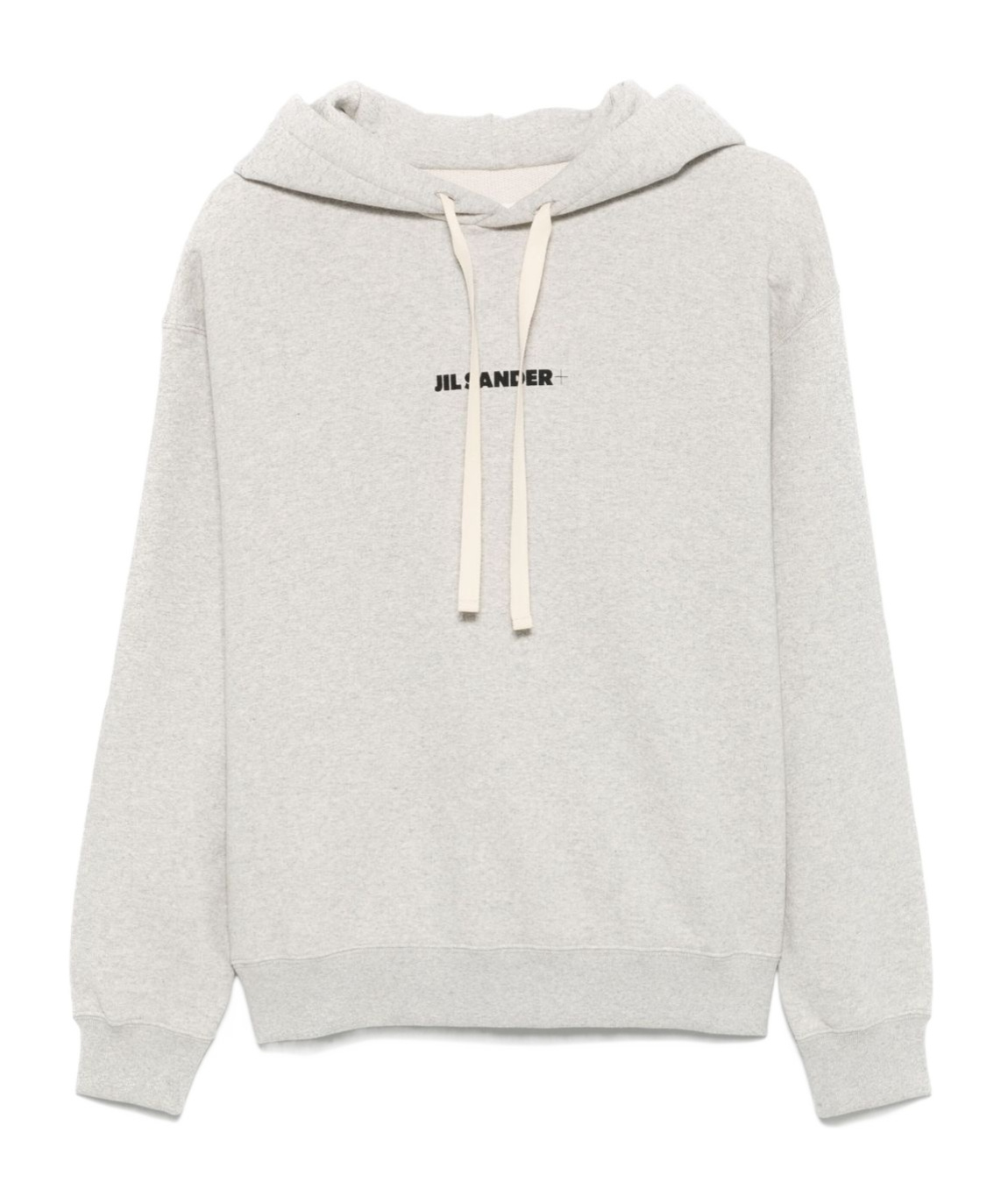 Jil Sander Relaxed Fit Hoodie With Drawstring Hood In White