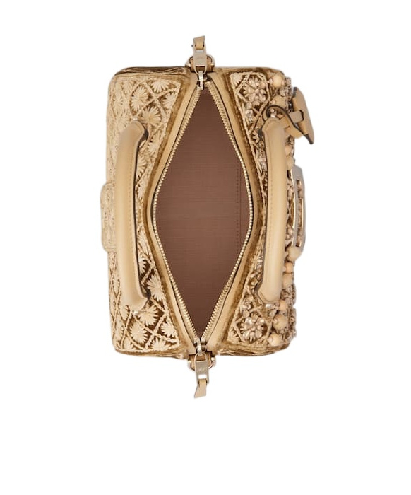 Roger Vivier Belle Vivier Bag In Velvet In Neutral