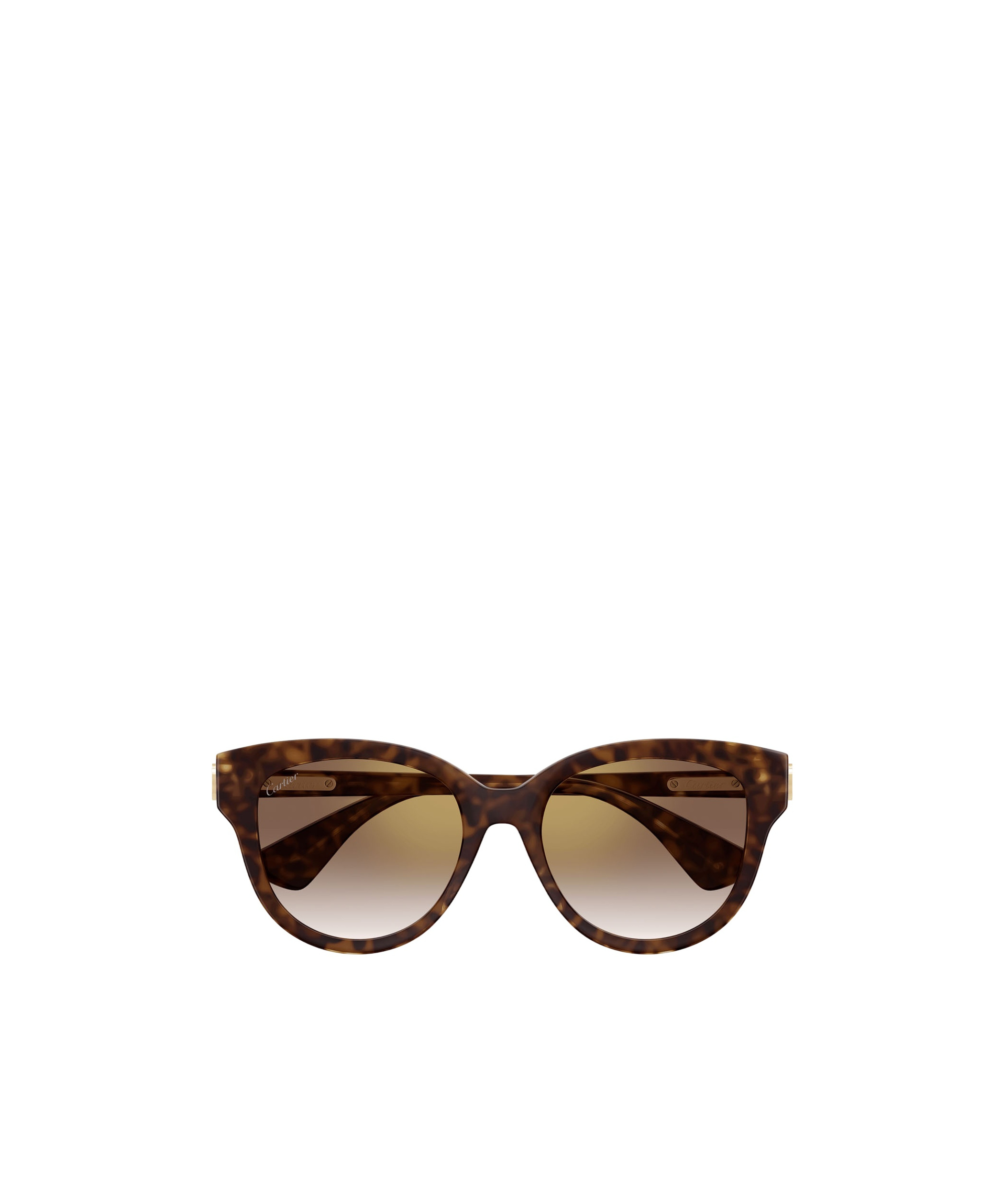 Cartier Tortoise-shell Cat-eye Frame Sunglasses In Brown