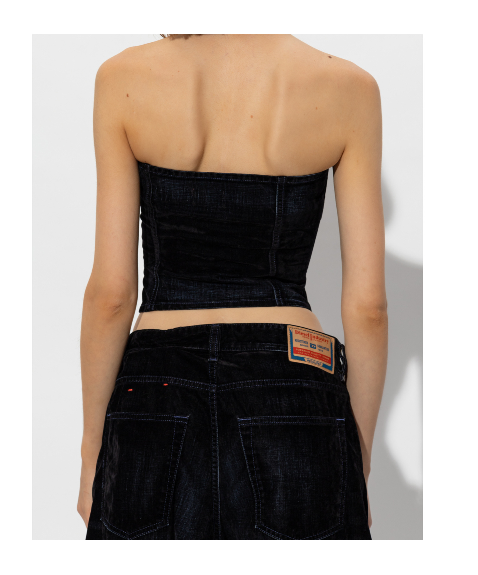 Diesel Tube Top Vest In Black