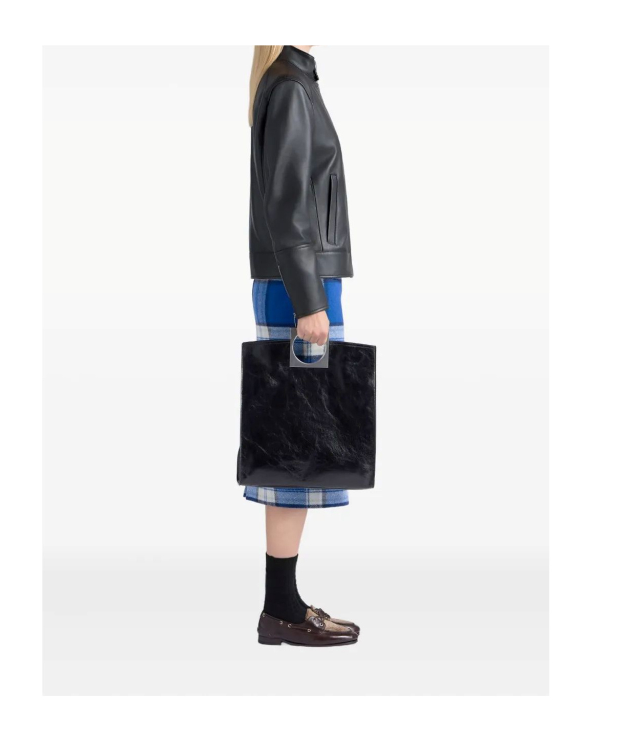 Bally Anni Foldable Leather Tote Bag In Black