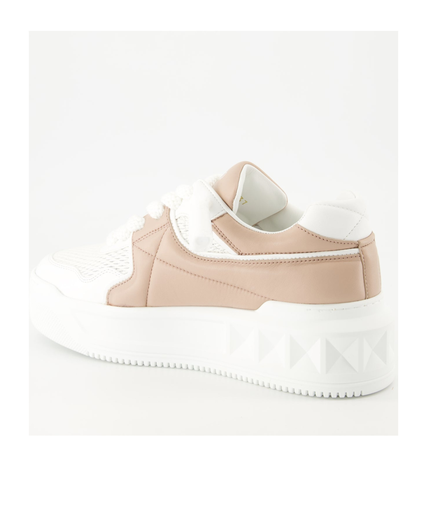Shop Valentino Garavani One Stud Xl Lace-up Sneakers In White