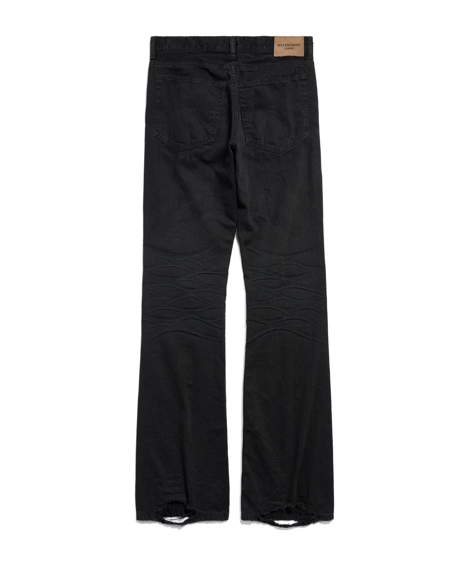 Balenciaga Black Low Waist Straight Jeans In Black
