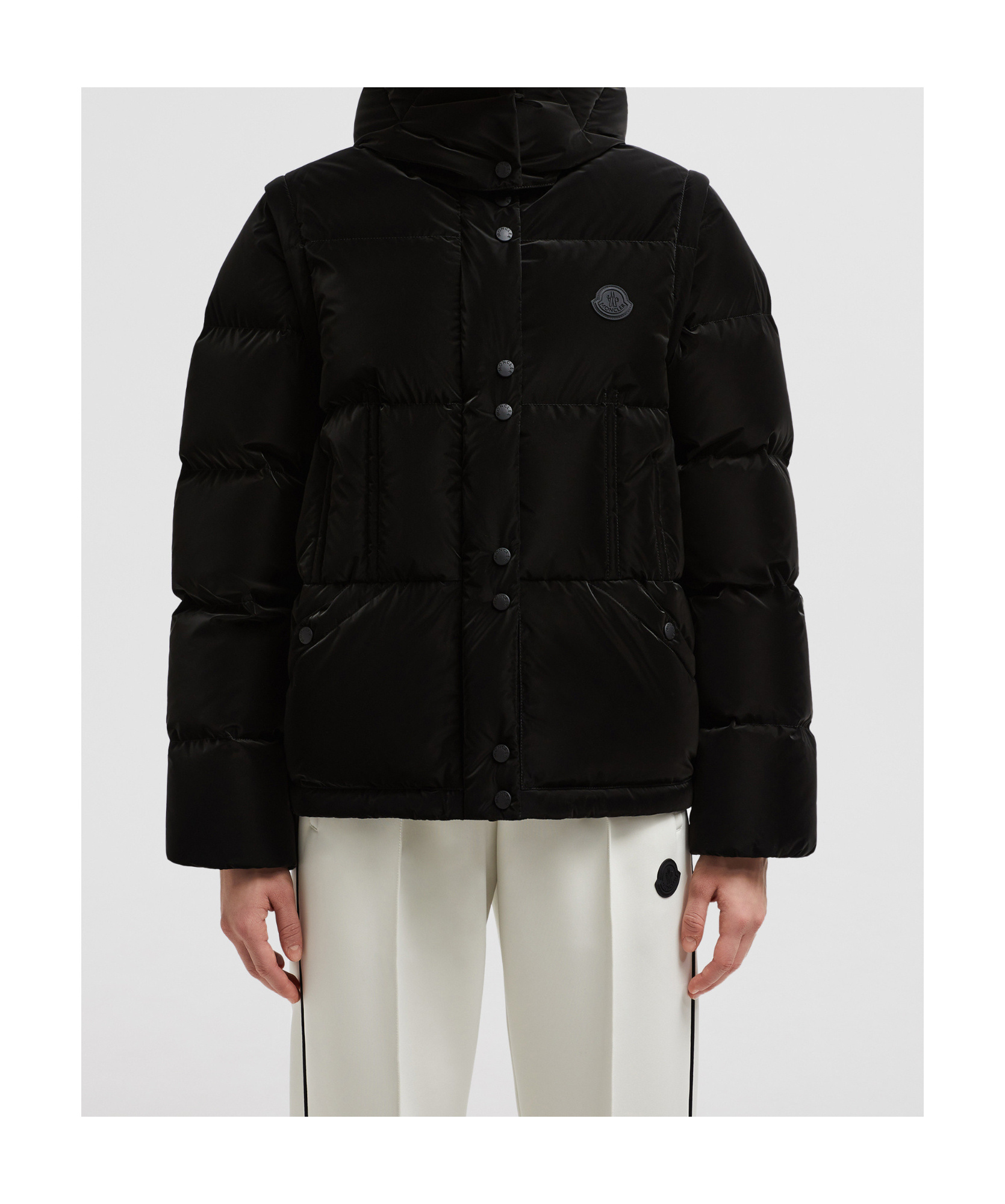 Moncler Logo-patch Padded Jacket In Black