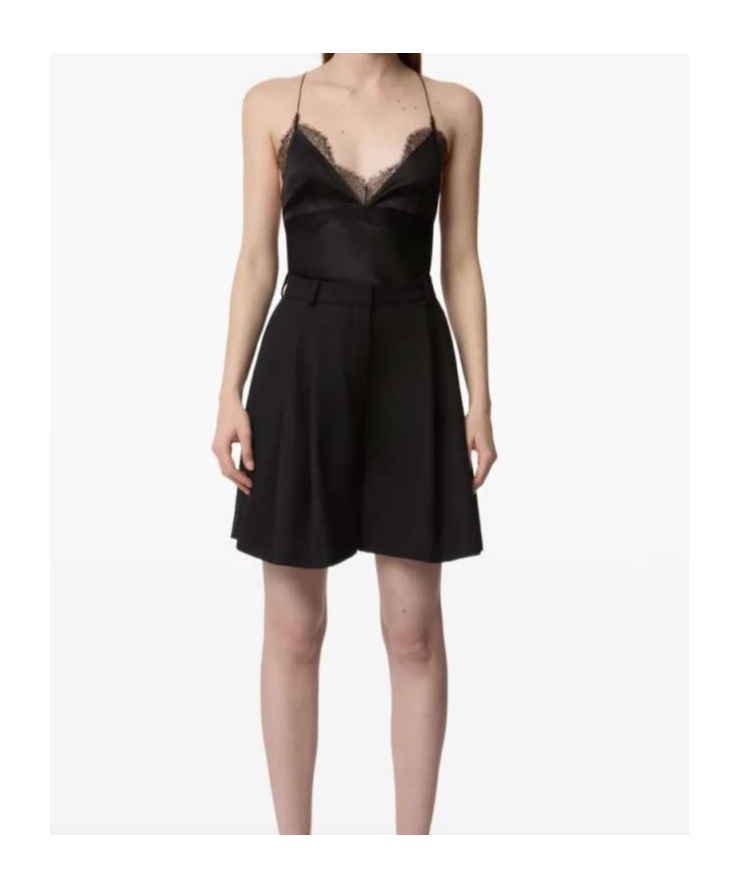 Nina Ricci Highwaisted Shorts With Folds In Black