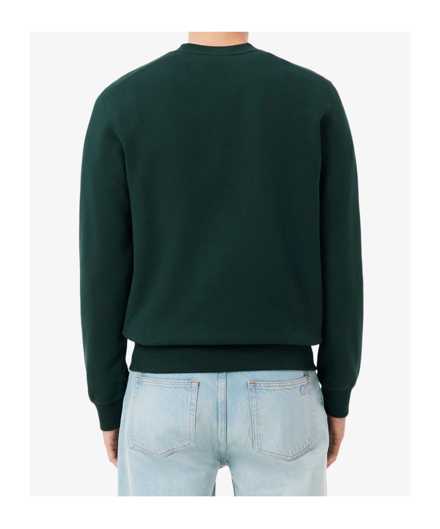 Lacoste Classic Fit Cotton French Terry Sweatshirt In Black