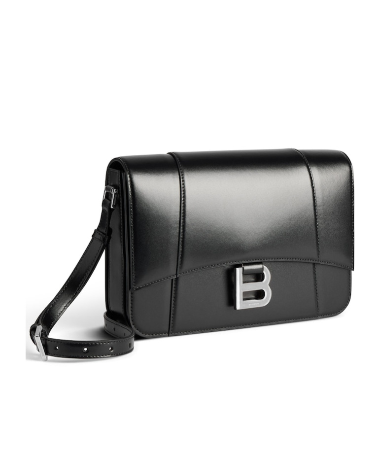 Balenciaga Women's Hourglass Medium Flap Bag In Black