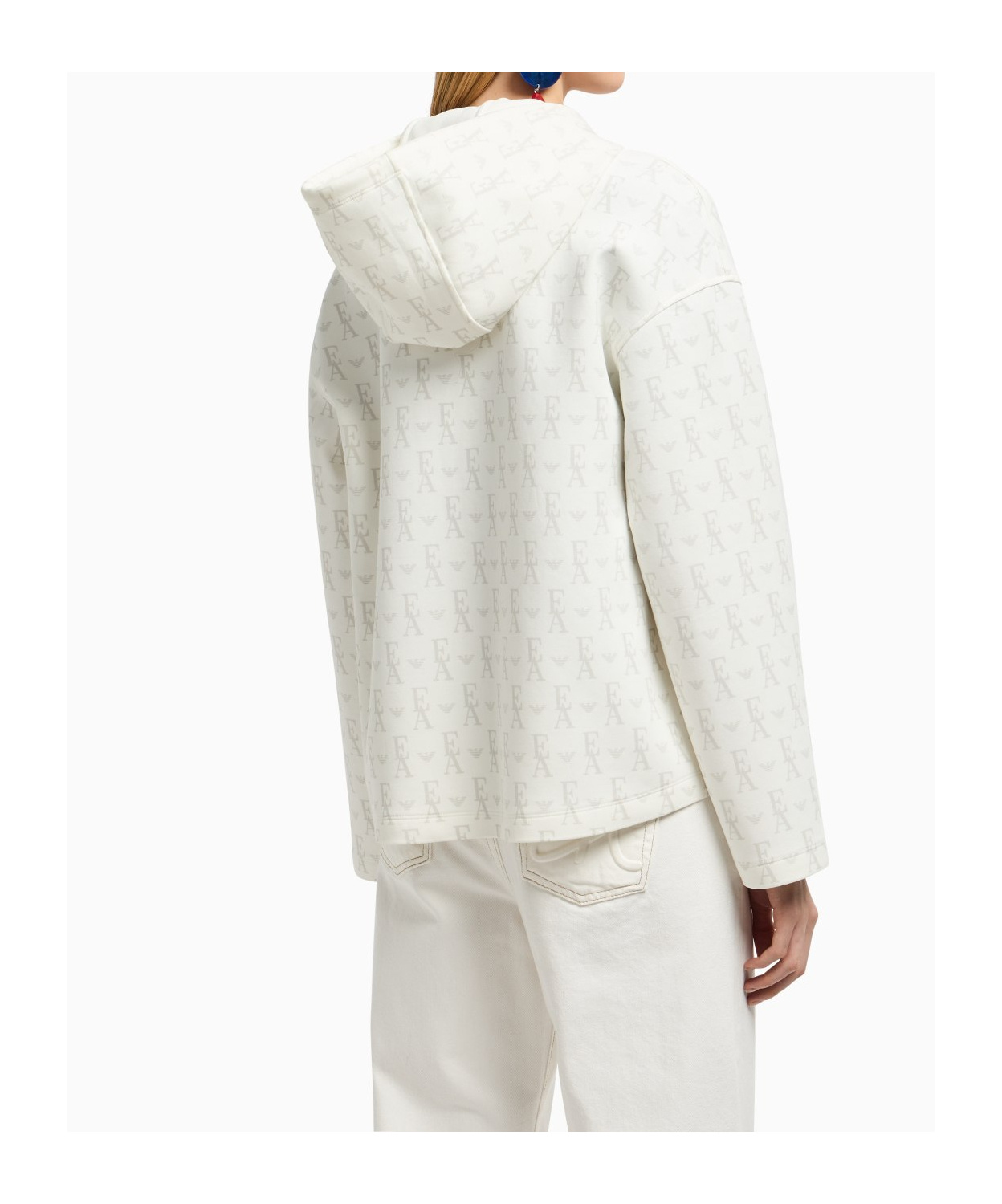 Emporio Armani Logo-print Hoodie In White