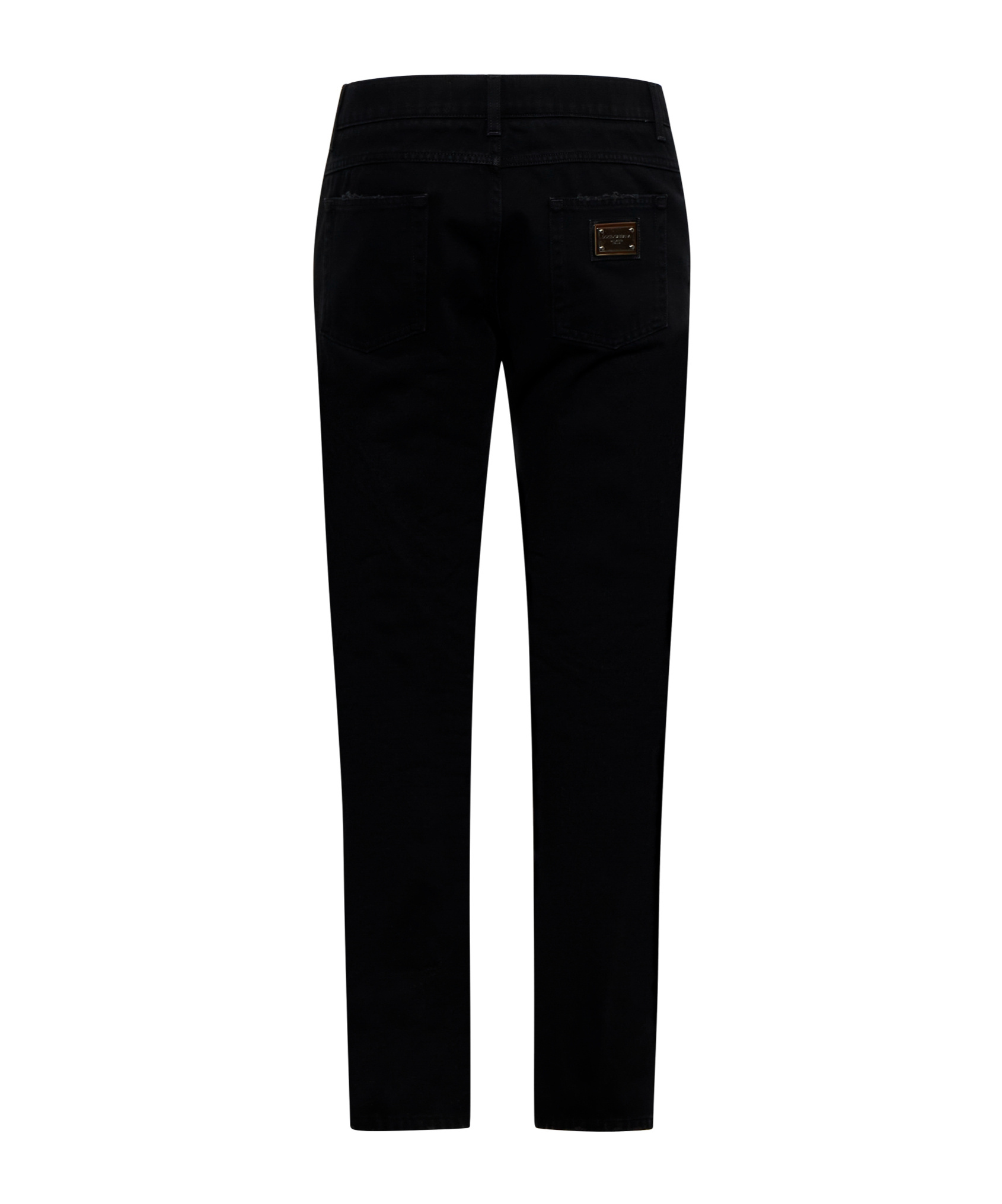 Dolce & Gabbana Ripped Slim-fit Jeans In Black