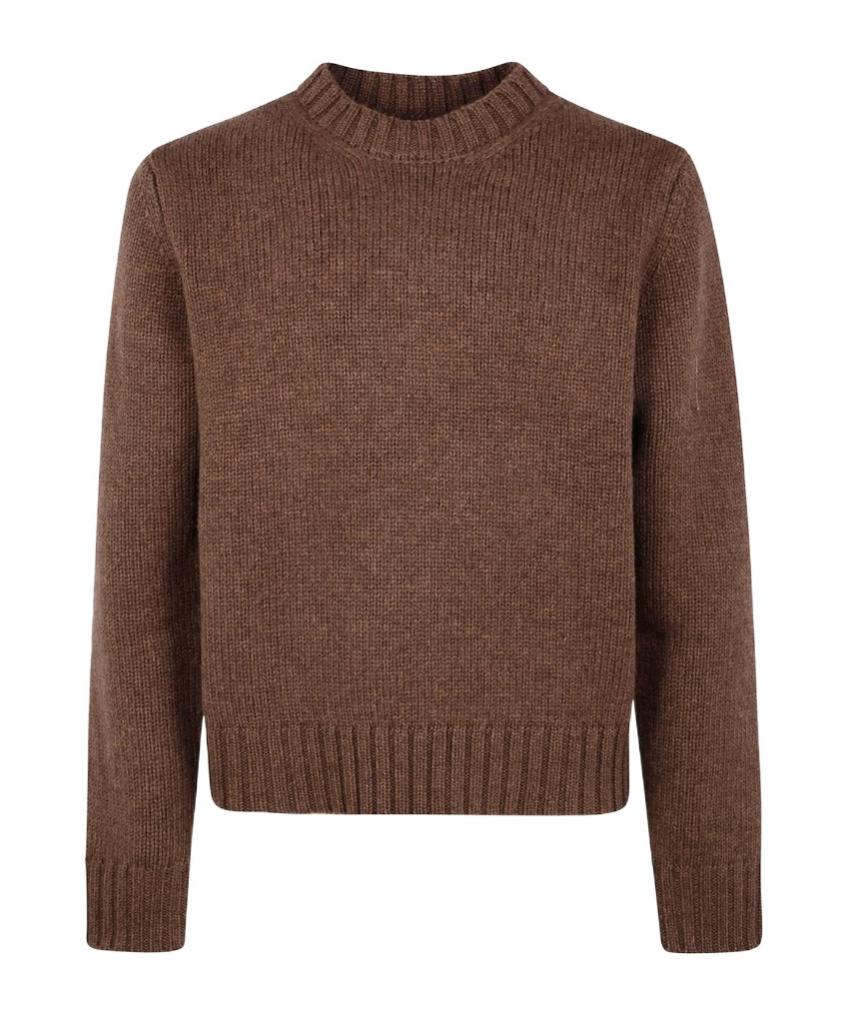 Studio Nicholson Crew Neck Sweater In Brown
