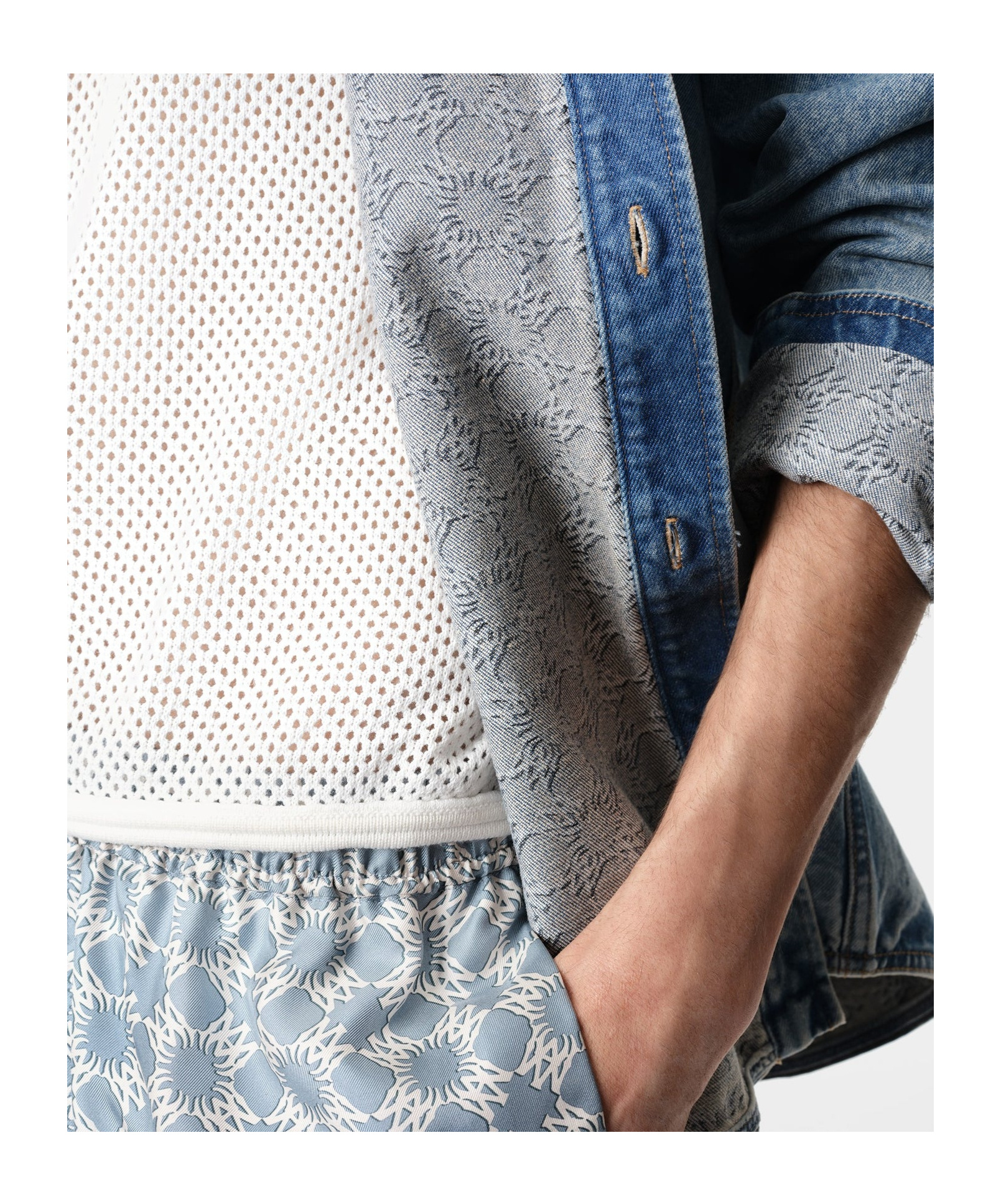 Amiri Long-sleeved Shirt In Blue