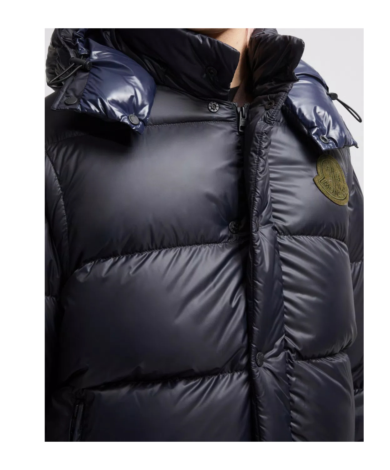 Moncler Cyclone 2-in-1 Short Down Jacket Blue In Black