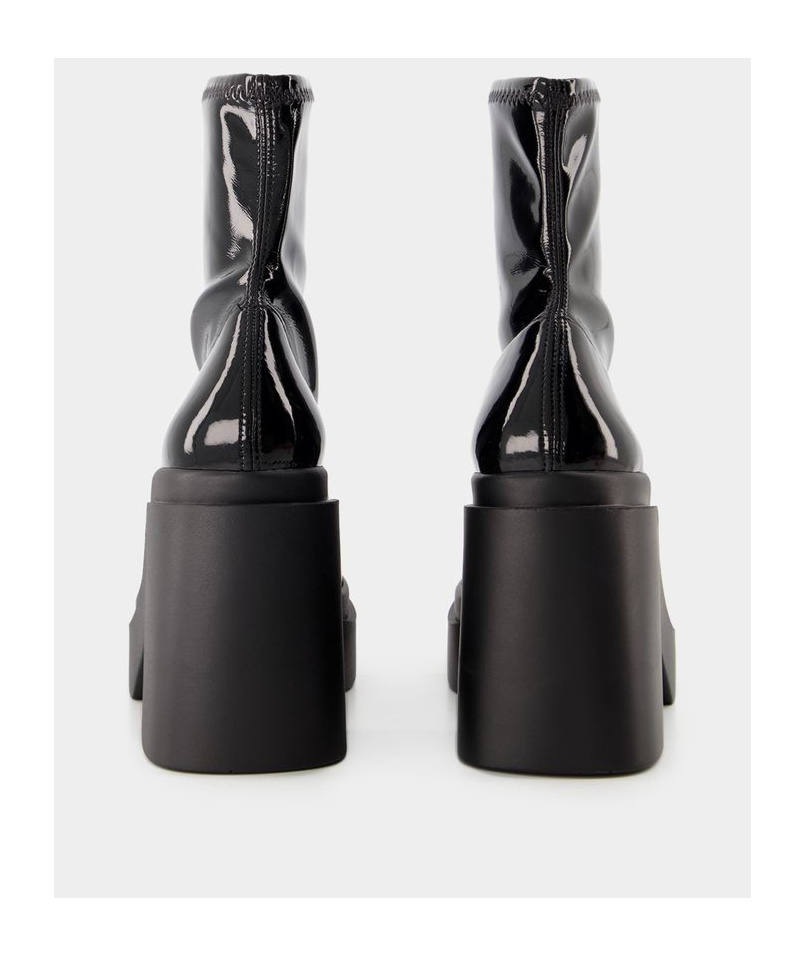Robert Clergerie Nina 100mm Patent Ankle Boots In Black
