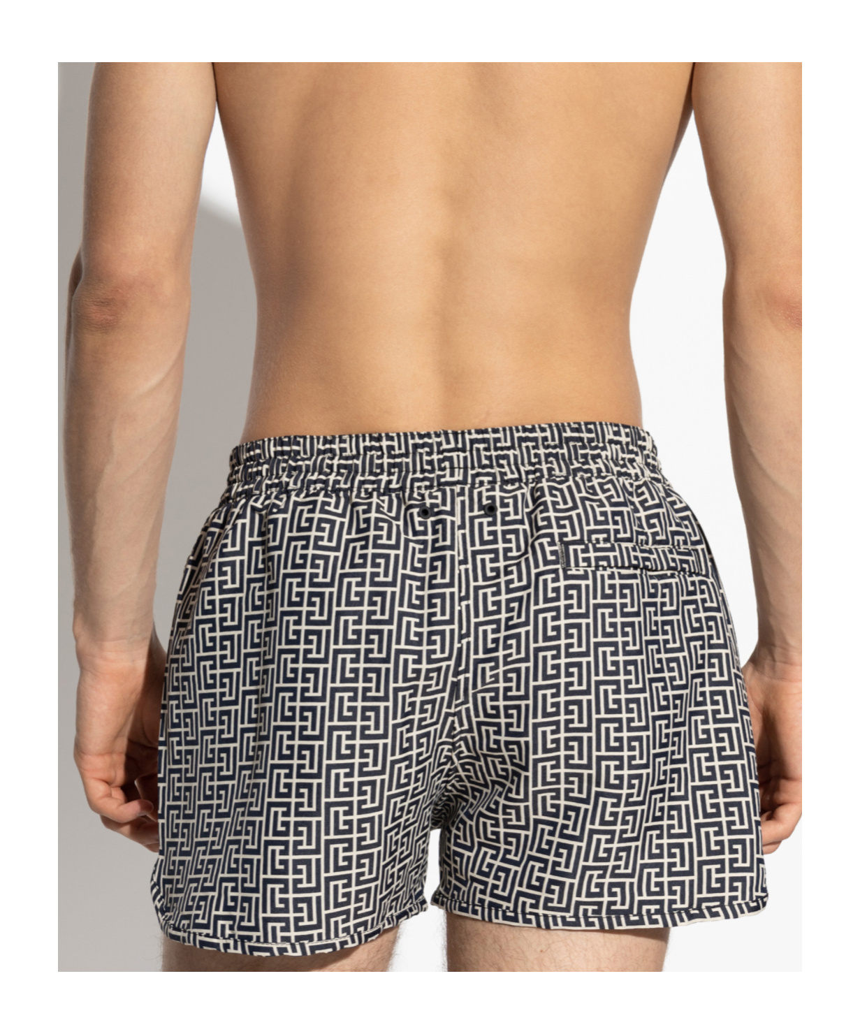 Balmain Geometric-print Swim Shorts In Multi
