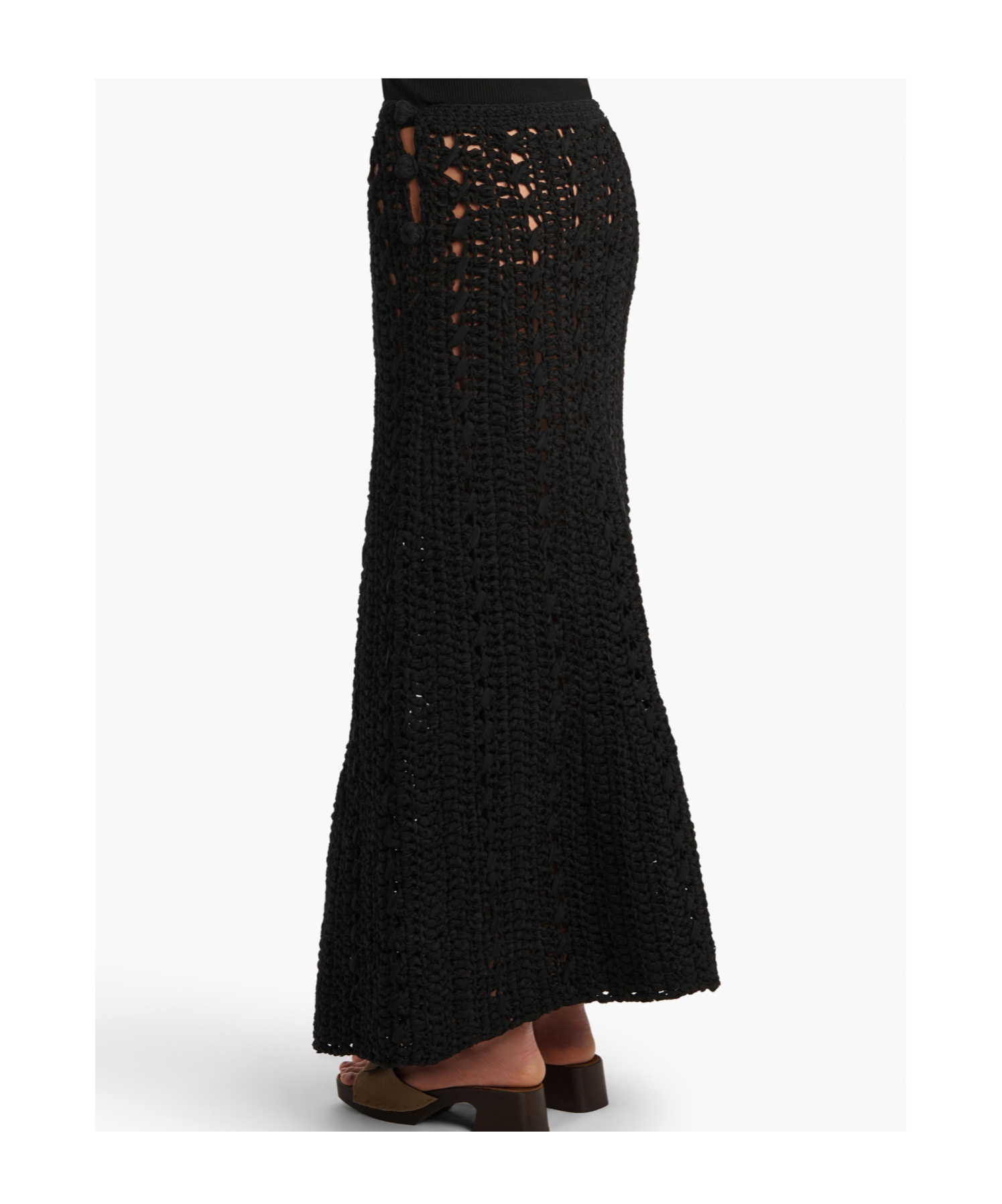 Khaite Crochet Skirt In Black