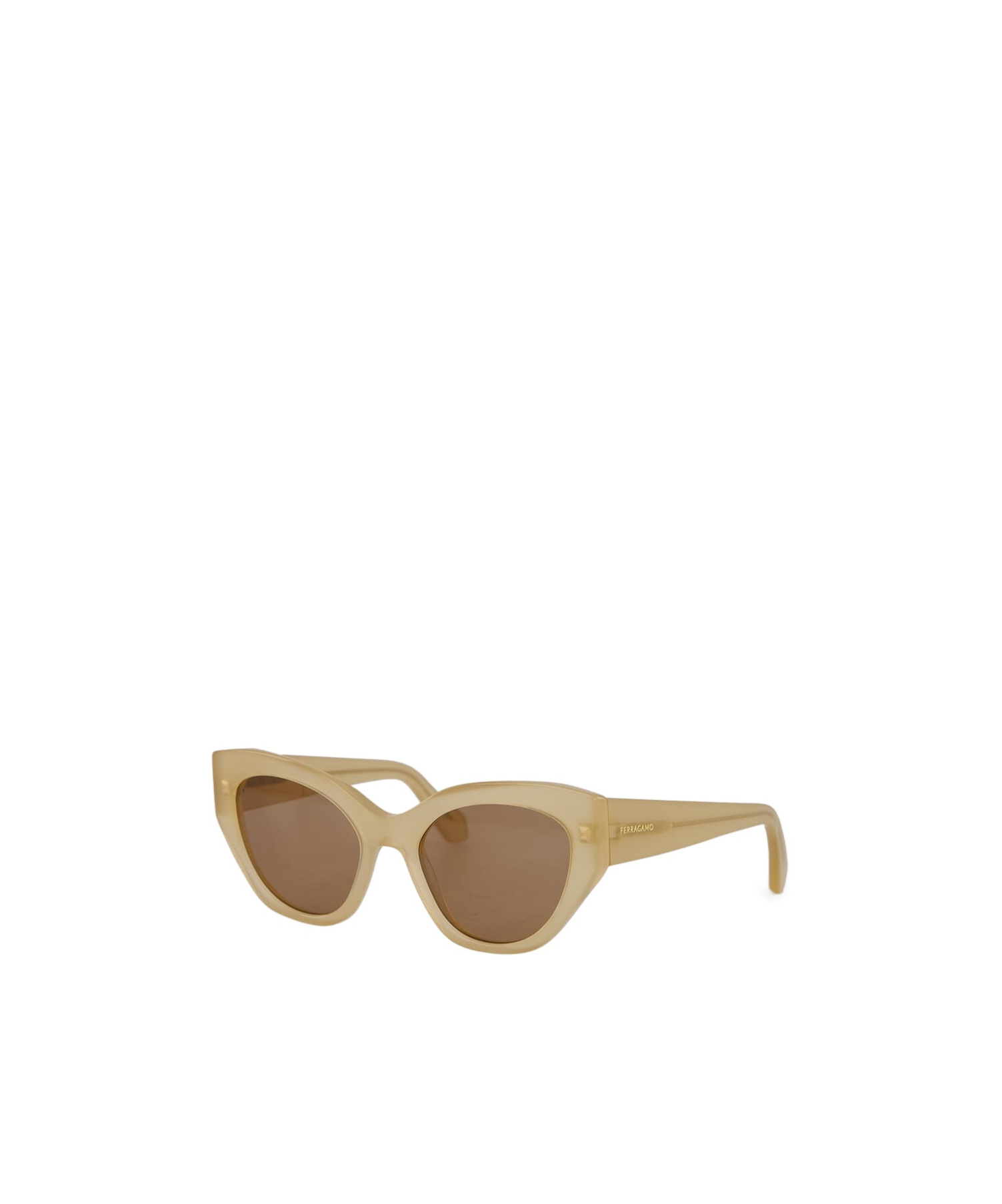 Ferragamo Cat Glasses Frame Sunglasses In Brown