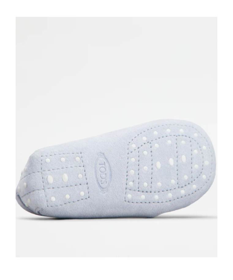 Tod's Flat Suede Loafers In White