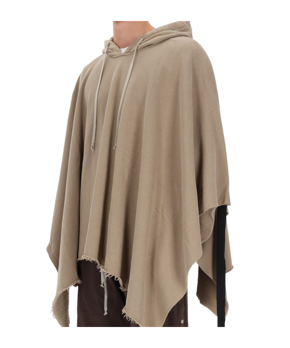 Rick Owens Drkshdw Hooded Cloak In Brown