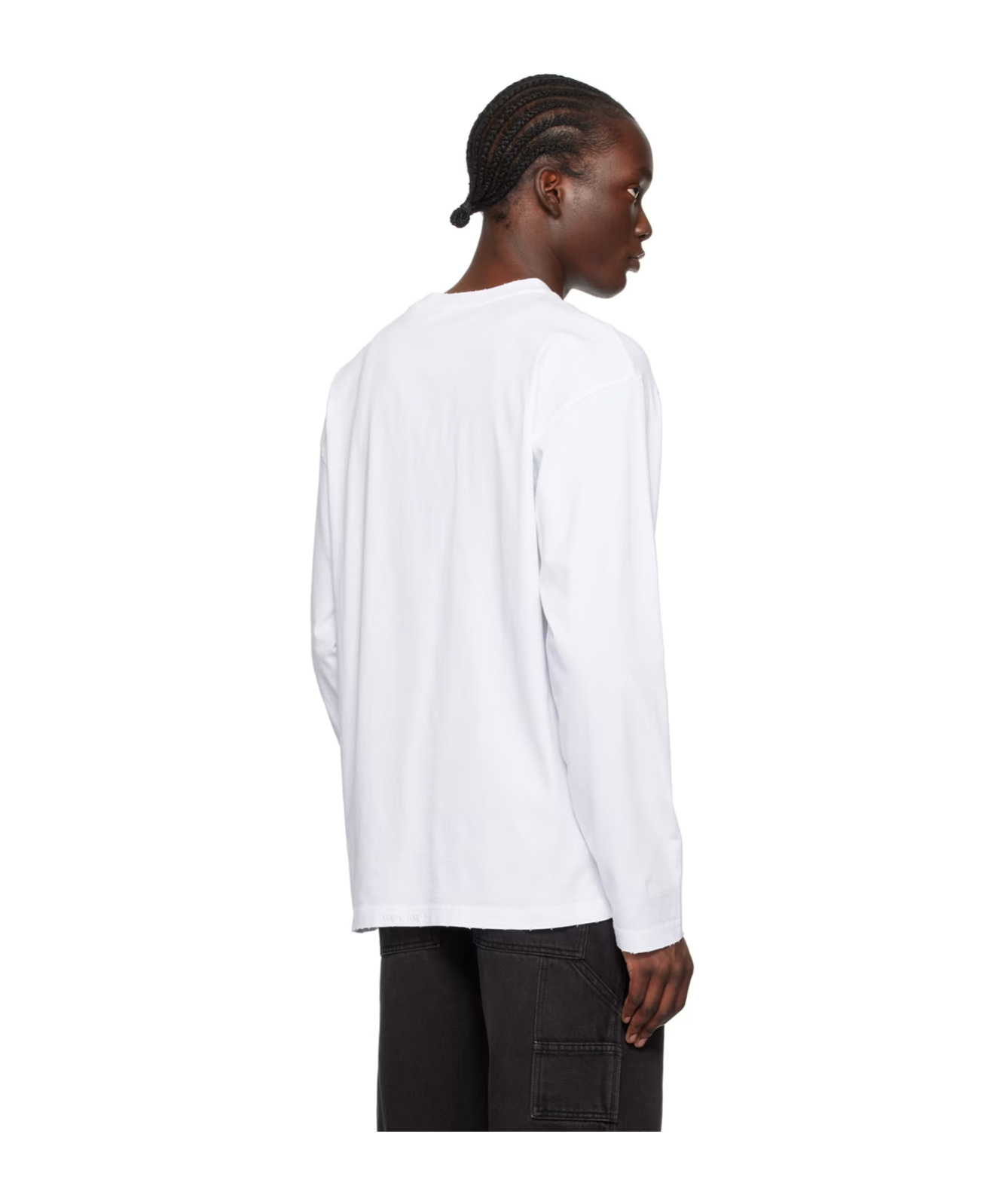 We11 Done Monster Long-sleeved T-shirt In White
