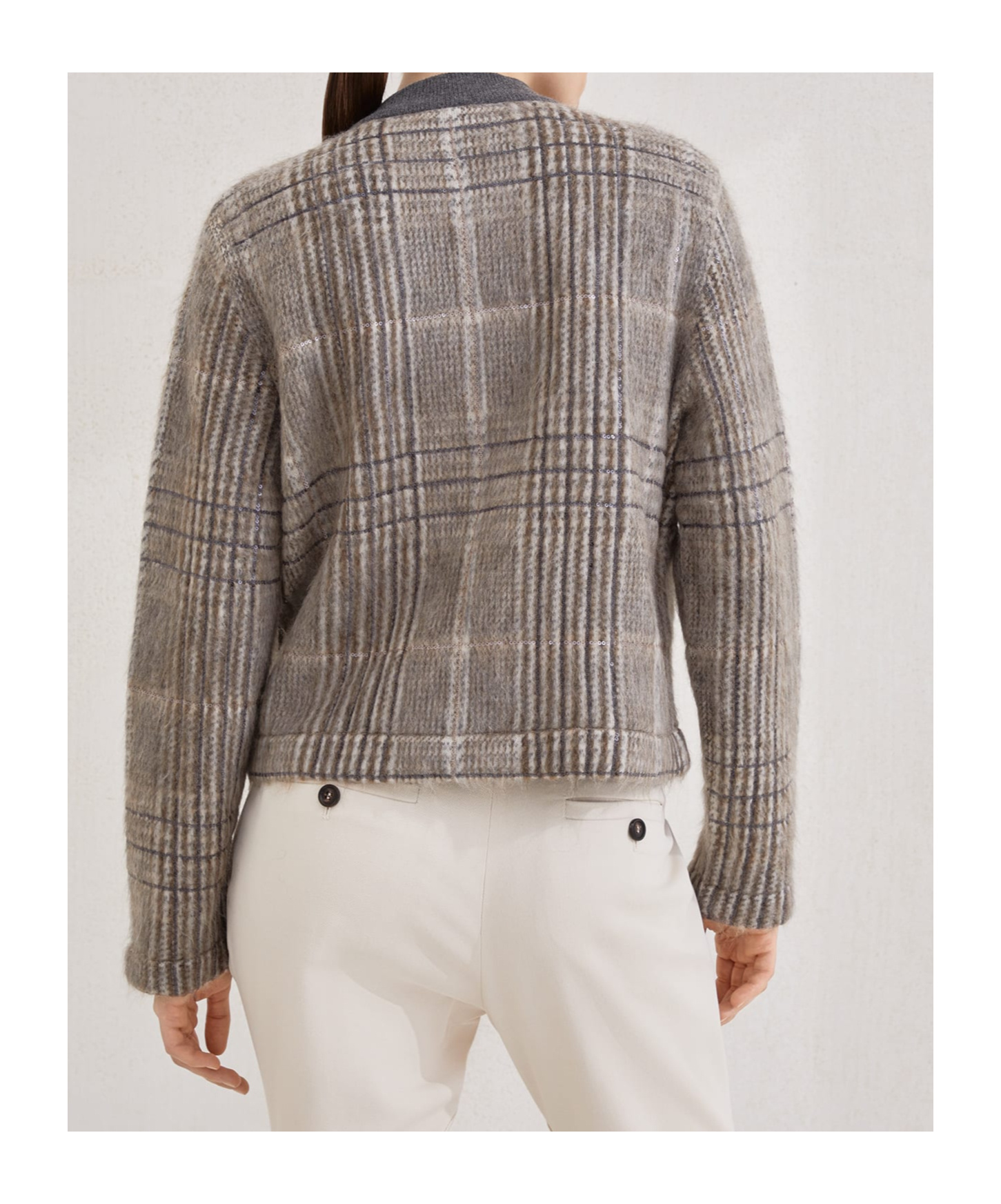 Brunello Cucinelli Jacquard Cardigan In Multi