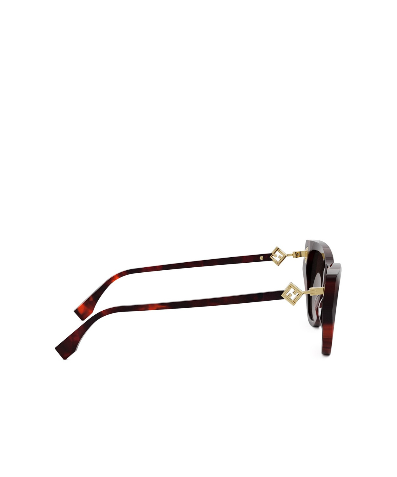 Fendi Ff Diamond Logo Acetate & Nylon Cat-eye Sunglasses In Green