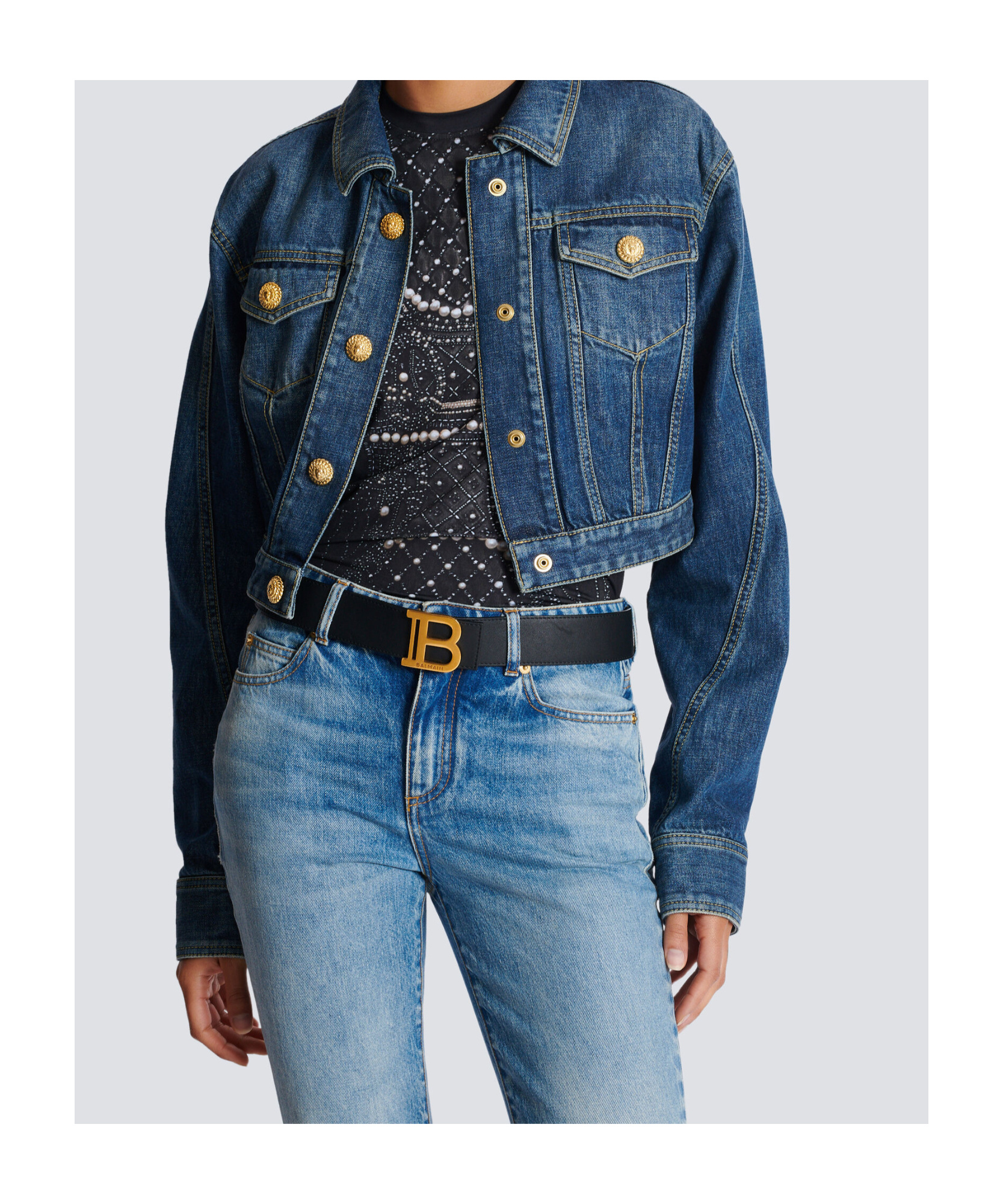 BALMAIN B-BELT IN LEATHER