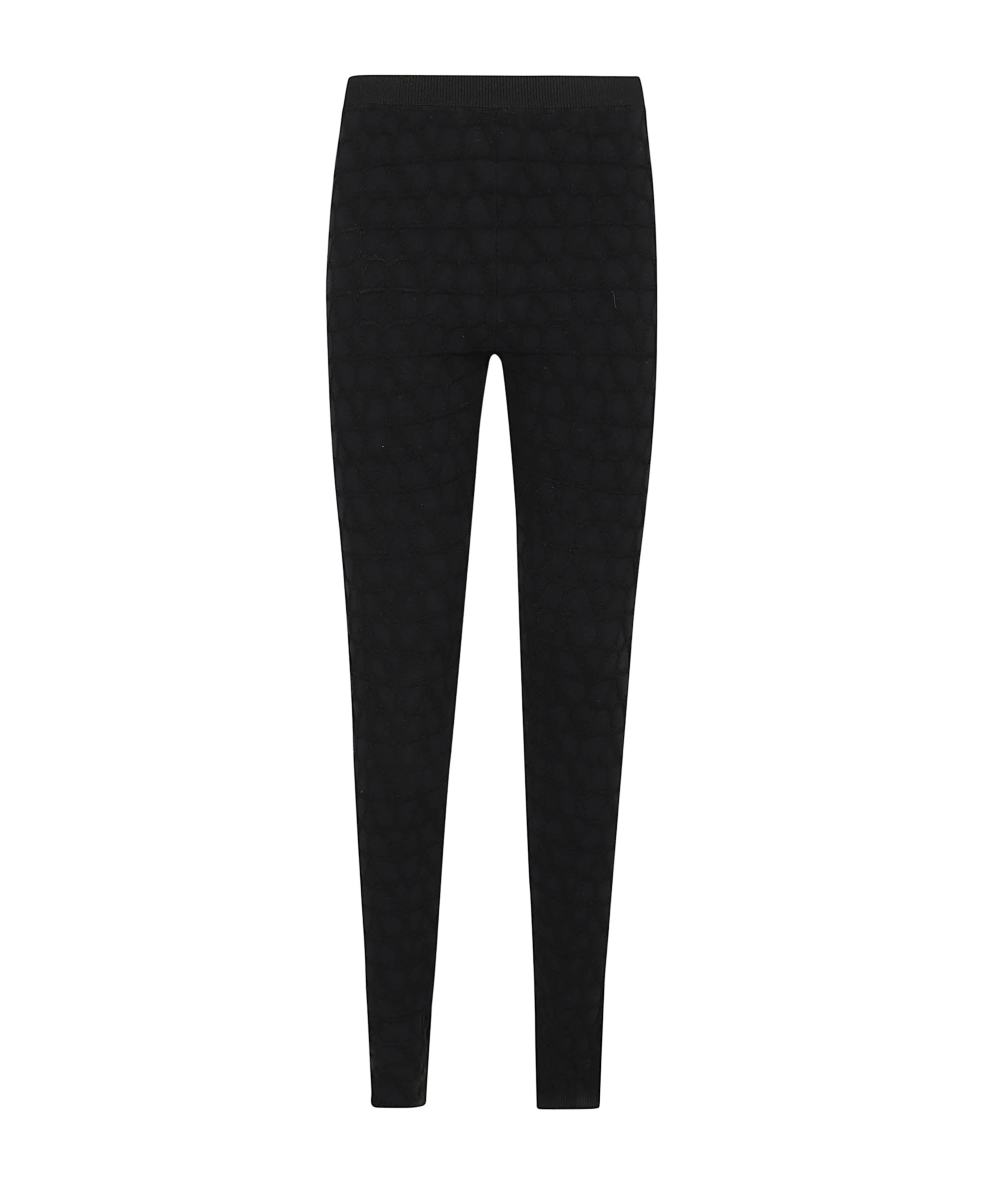 Shop Valentino Vlogo Signature-jacquard Leggings In Black
