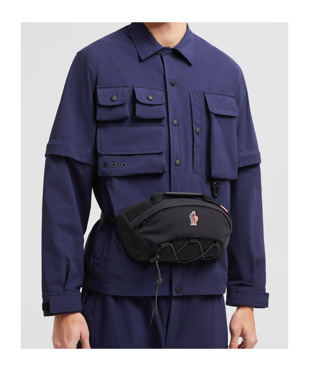 Moncler Water-repellent Belt Bag In Black