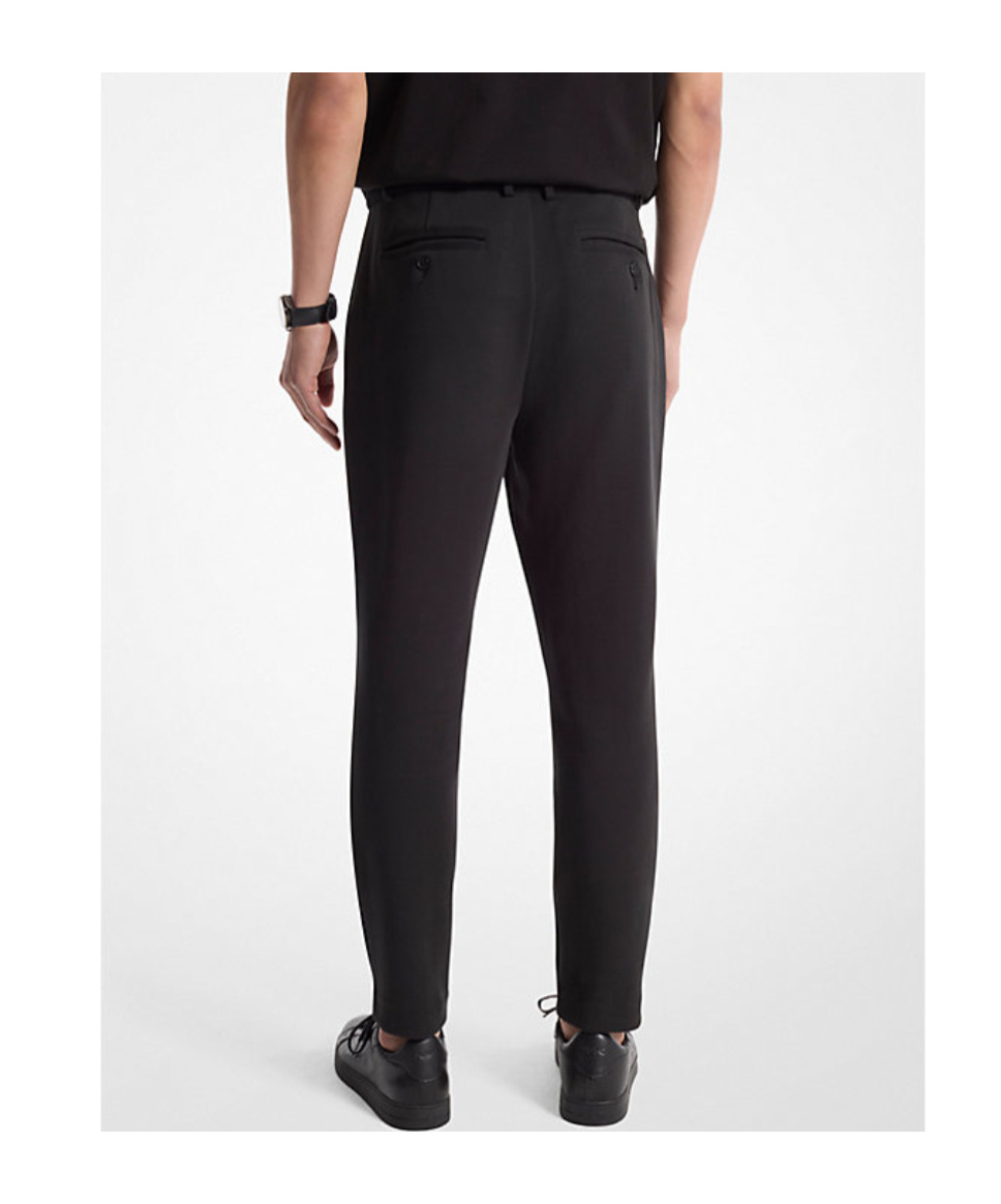 Michael Kors Knit Trousers With Pockets And Pleats In Black
