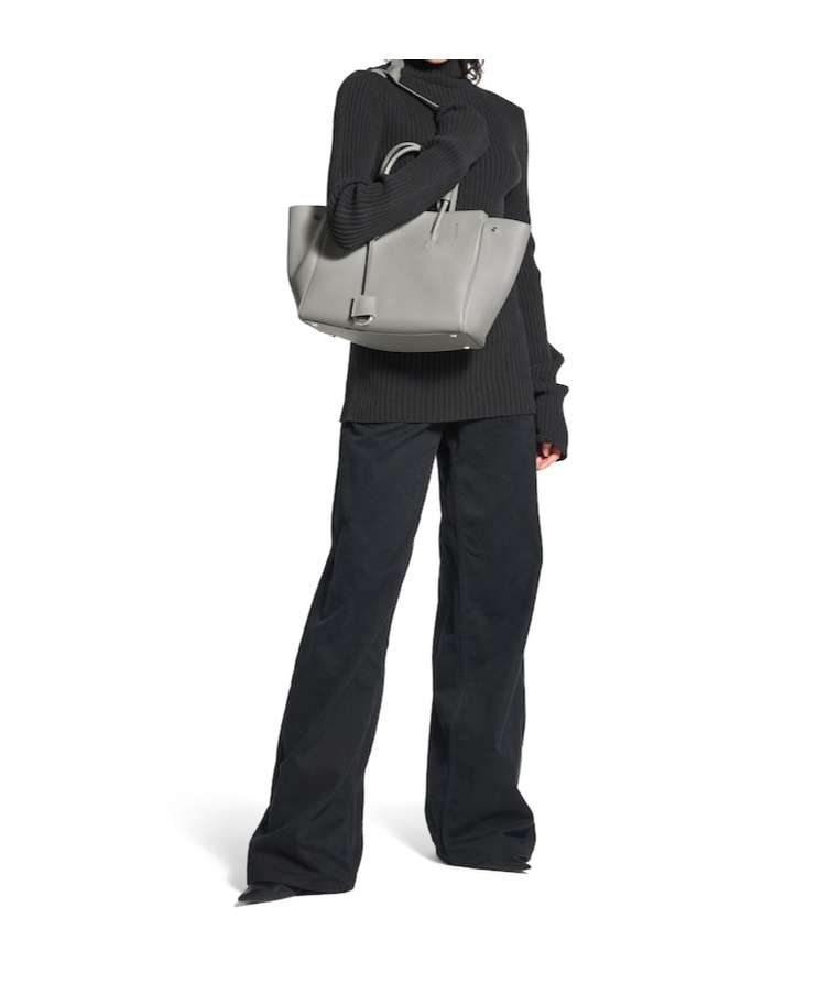 Balenciaga Hampton Small Tote Bag In Gray