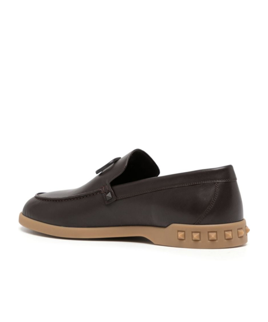 Valentino Leisure Flows Leather Loafers In Black