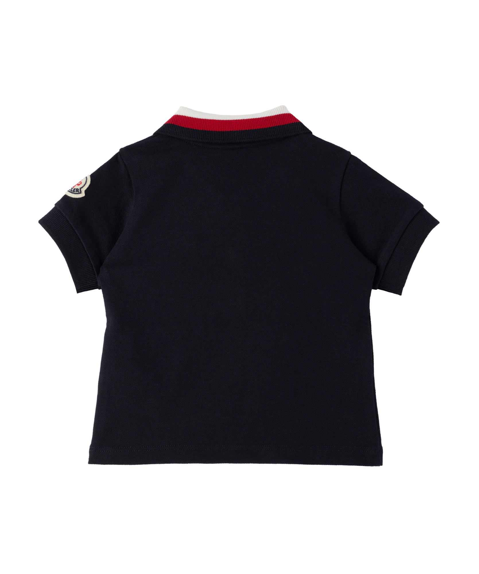 Moncler Short-sleeved Polo Shirt In Blue