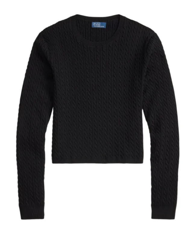 Polo Ralph Lauren Cable-knit Sweater In Black