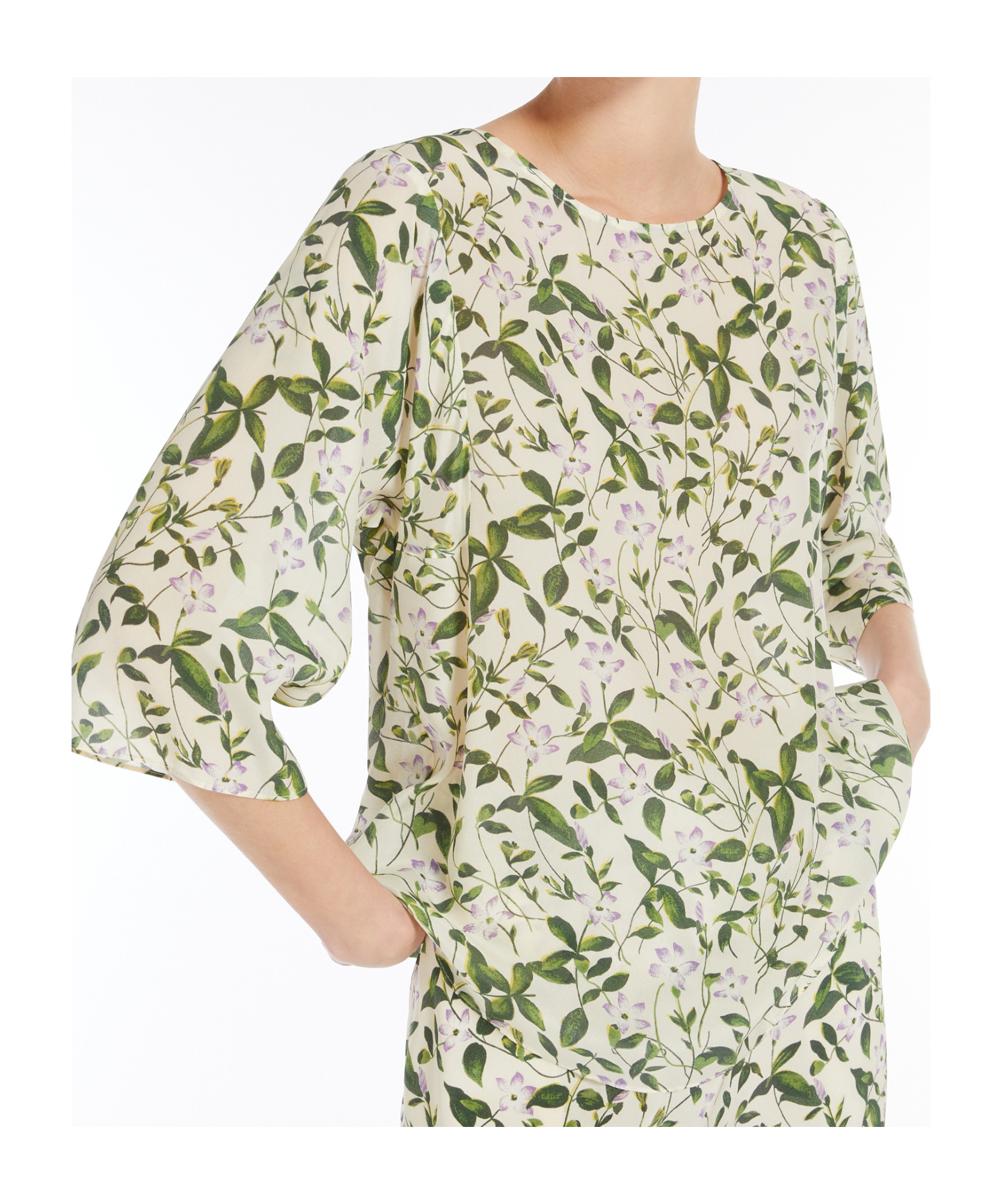 Weekend Max Mara Silk Twill Shirt In White