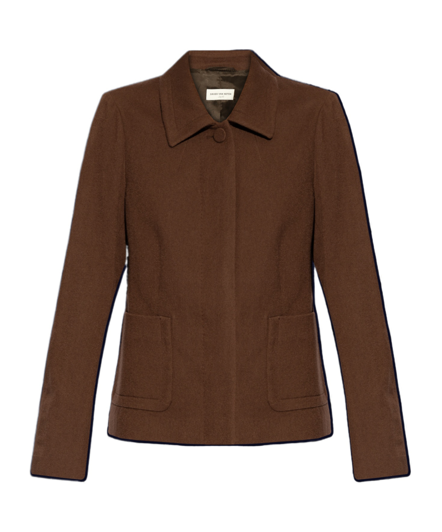Dries Van Noten Long-sleeved Jacket In Brown