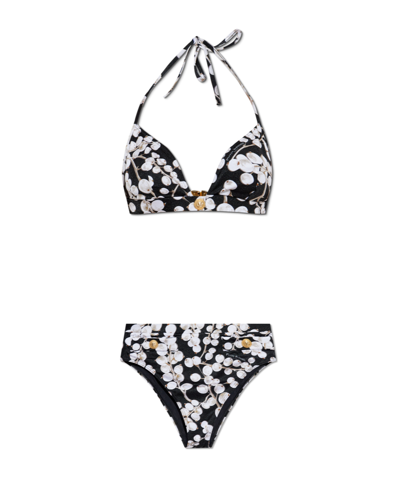 Balmain Printed Bikini In Black