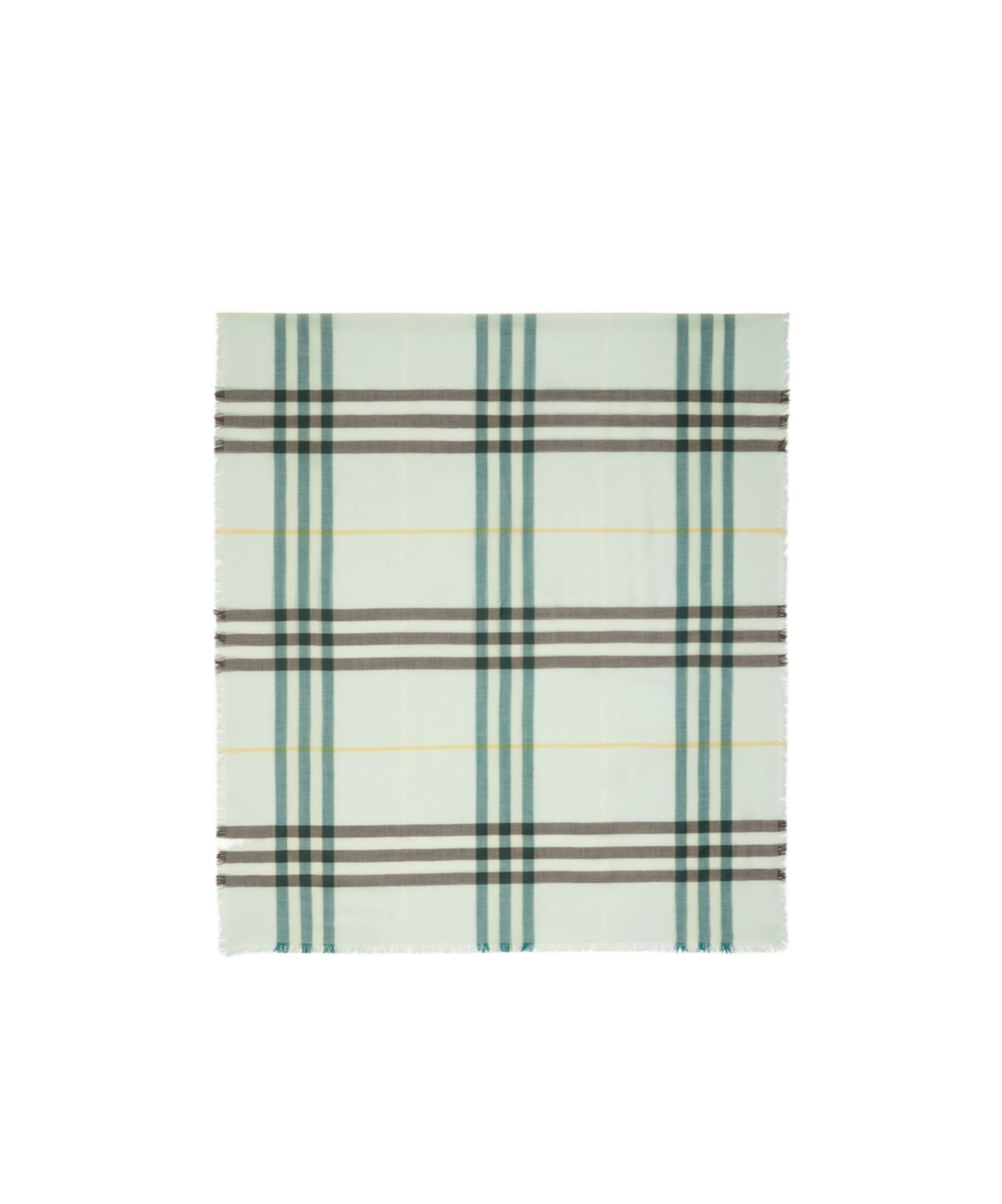 Burberry Giant Check-print Wool Scarf In White
