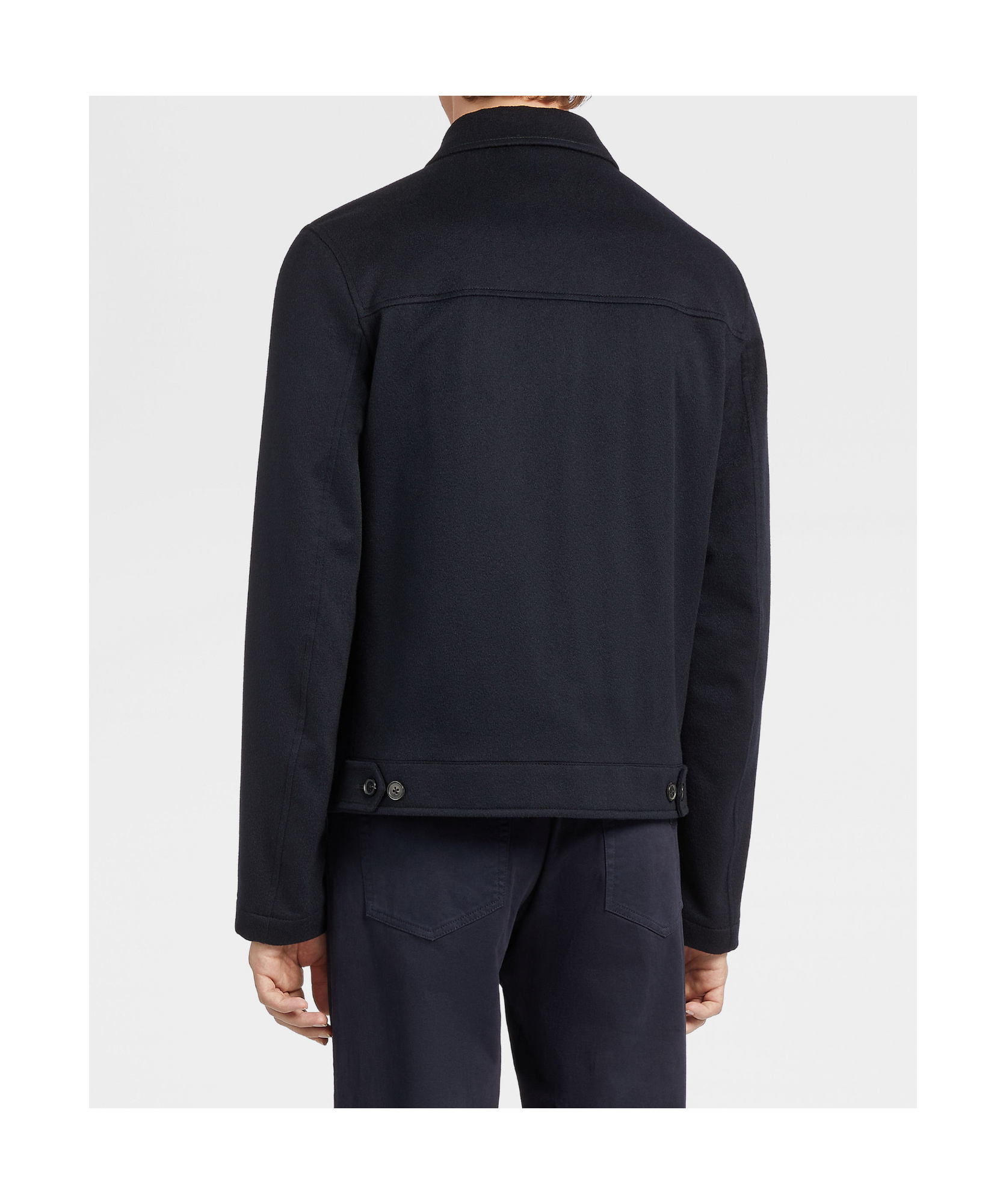 Shop Zegna Oasi Zipped-up Overjacket In Navy Blue
