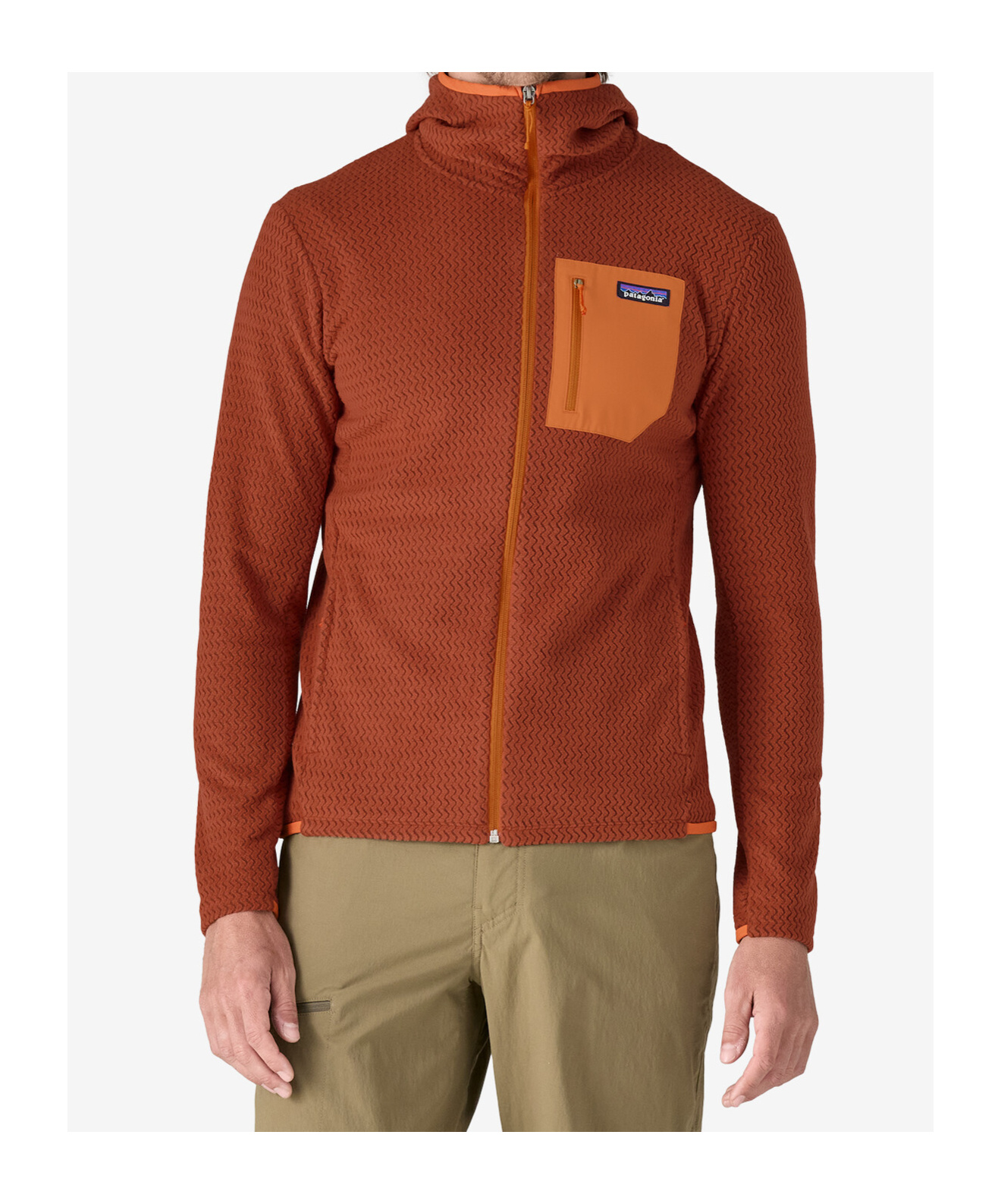 Patagonia R1 Air Fully Zip Jacket In Brown