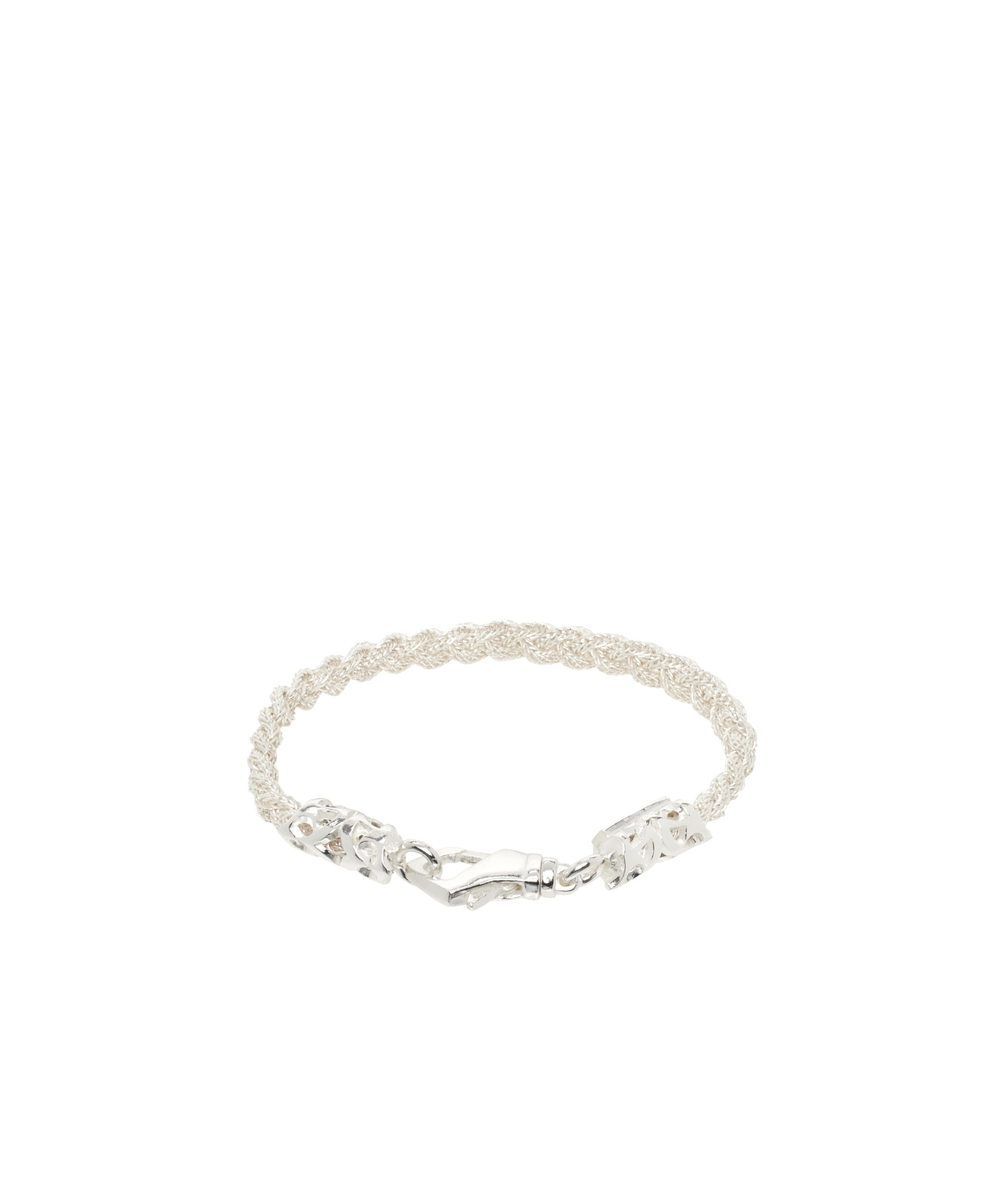 Emanuele Bicocchi Braided Foxtail Necklace In White