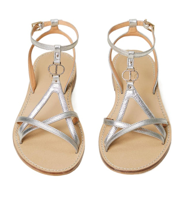 Twinset Strap Flat Sandals In Nude